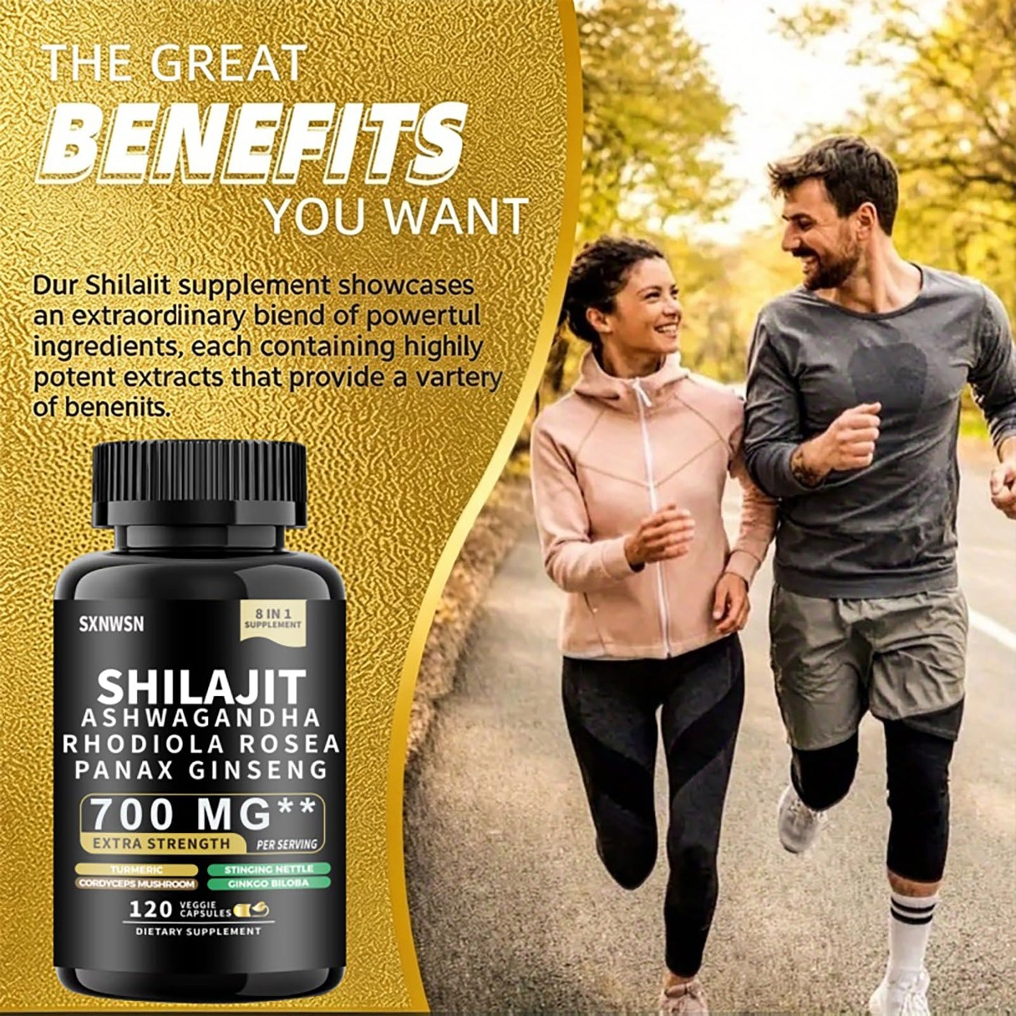 SXNWSN Shilajit Complex + Sea Moss Complex Set 240 Capsules