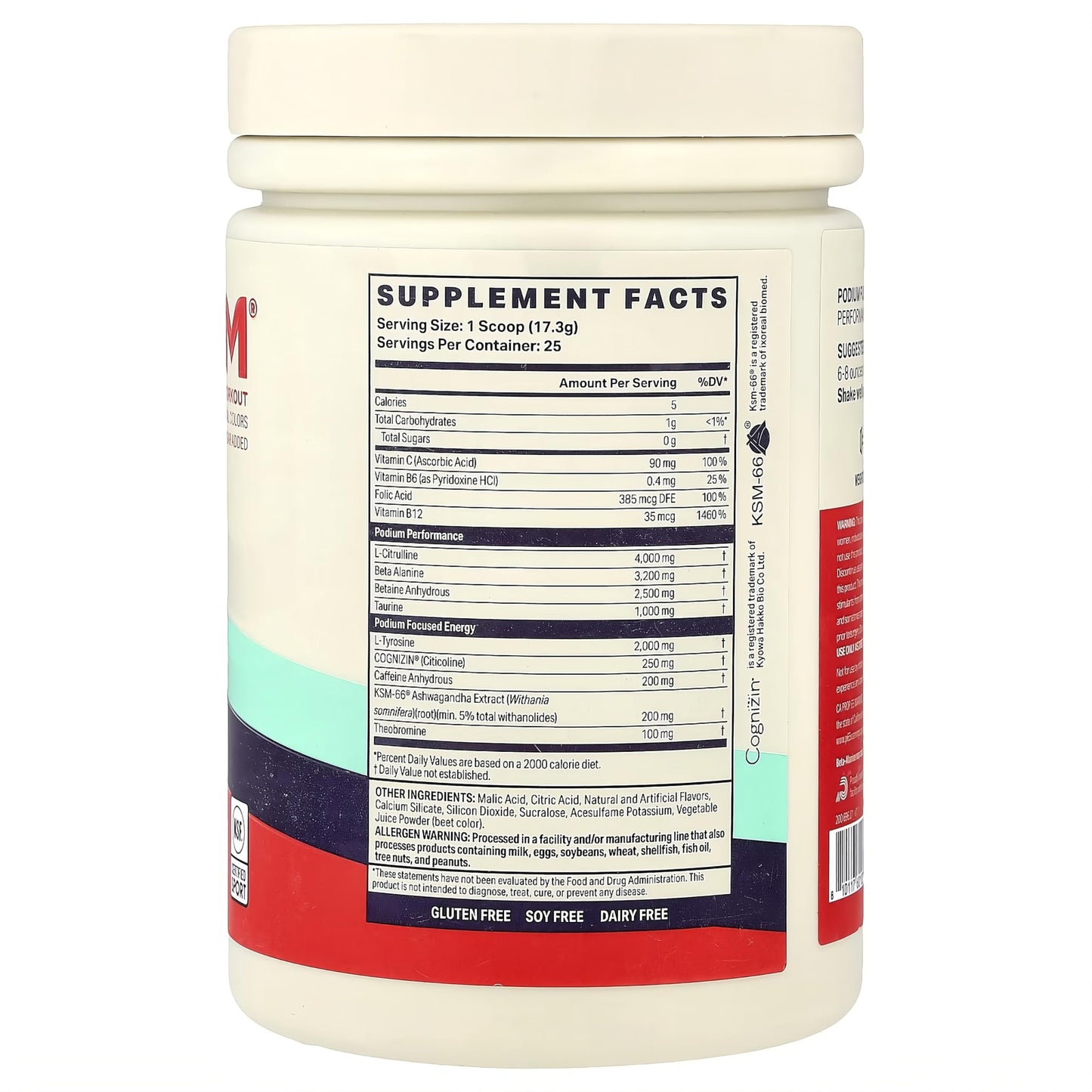 Podium Nutrition Fuse 2025 Pre Workout Powder Sour Watermelon 6 oz
