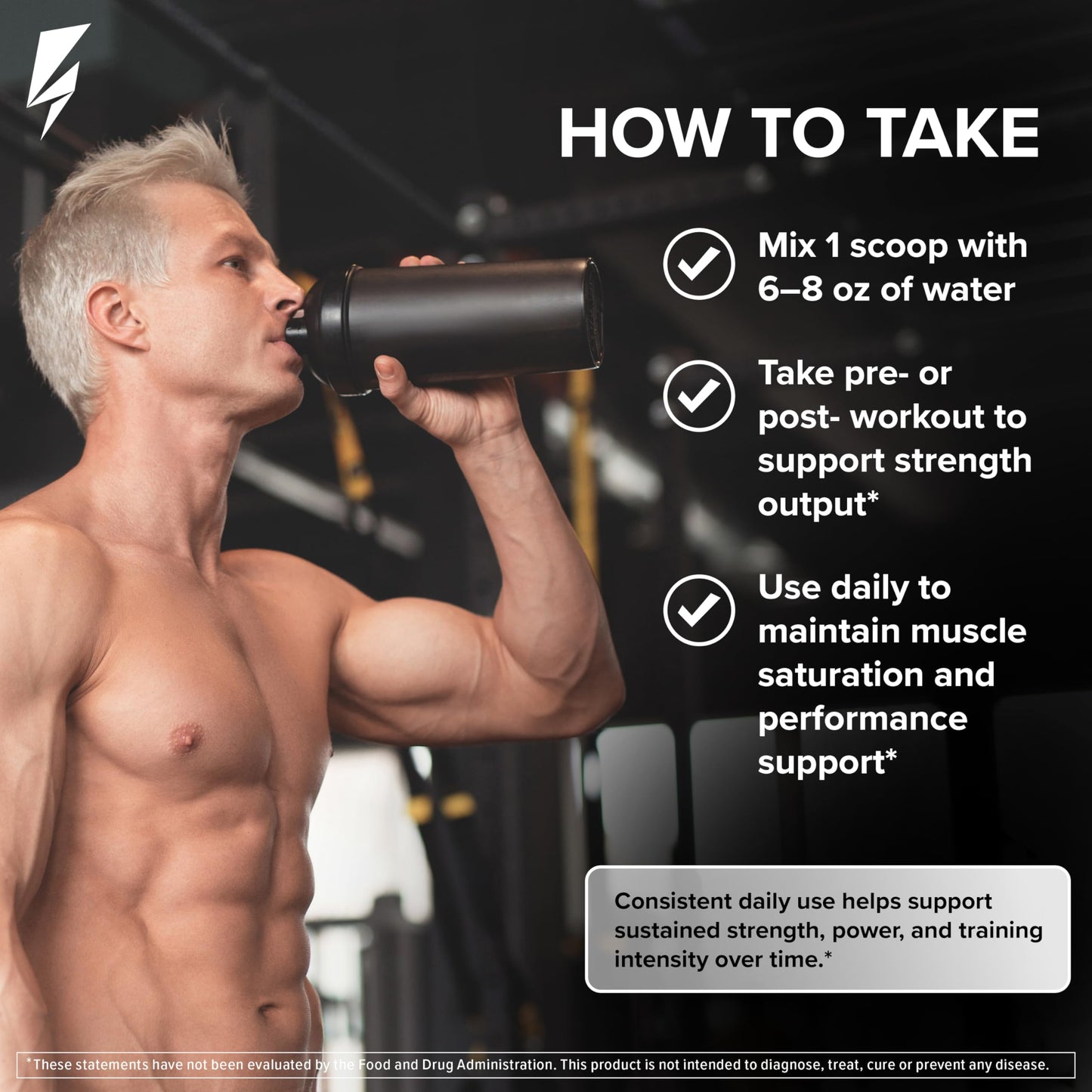InnoSupps Max Strength HCl Pre Workout Creatine HCl Powder 7.2 Ounce