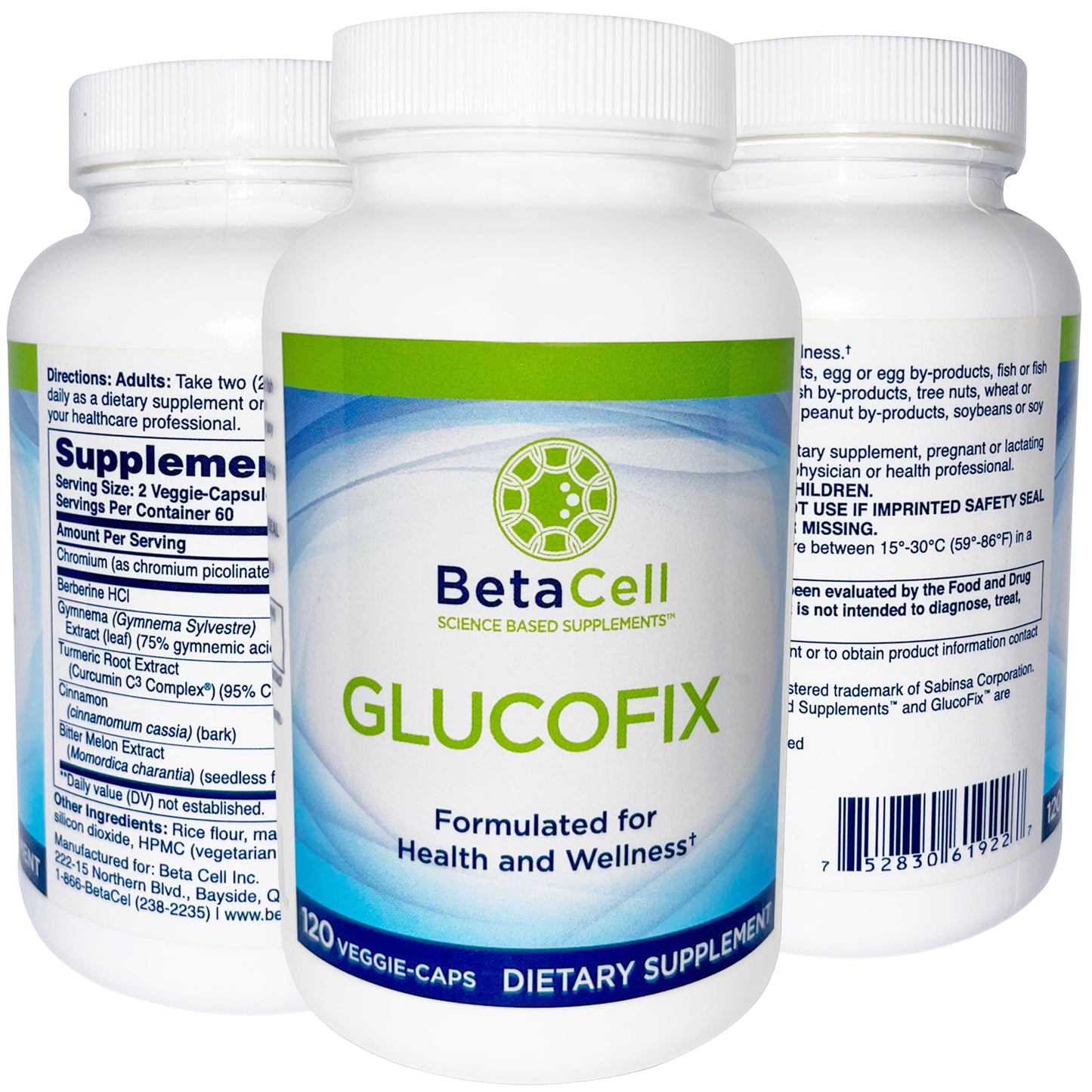 BETACELL Glucofix Berberine Supplement Capsules, 120 Count