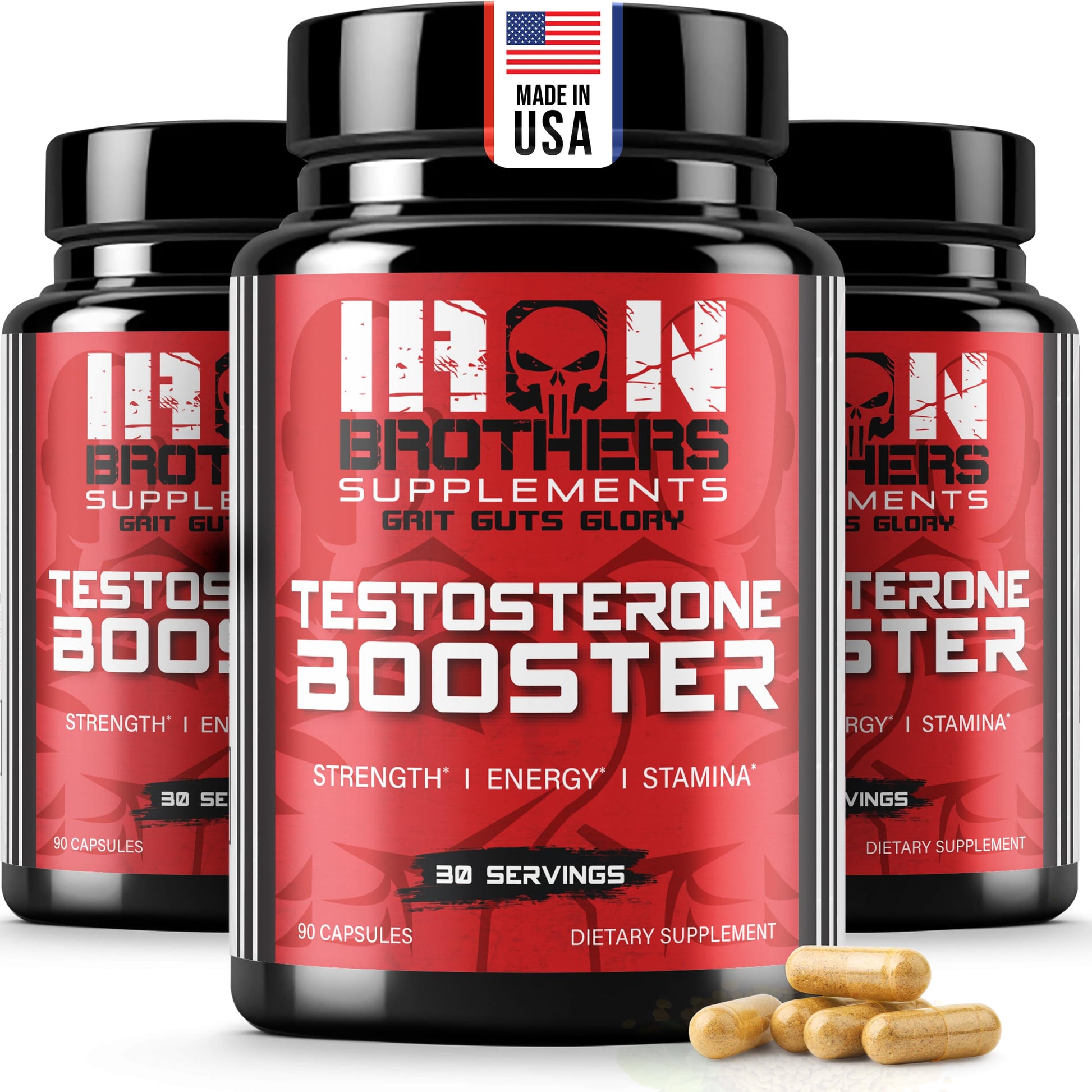 Iron Brothers Supplements Men's Testosterone Support Supplement 270 Capsules