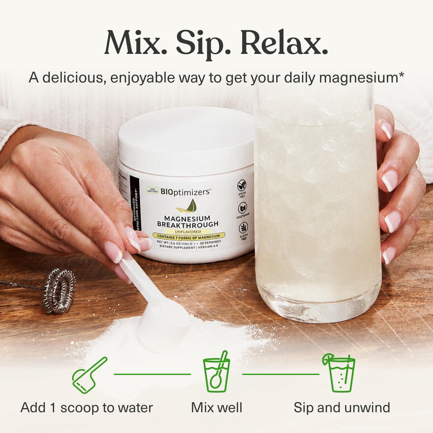 BIOptimizers Magnesium Breakthrough Drink Powder 2.25 Ounce