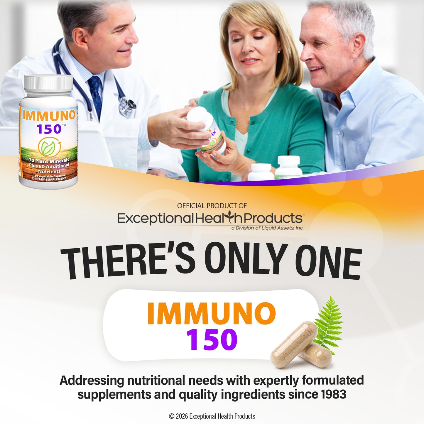 Immuno 150 Immune Support Supplement Capsule, 150 Capsules