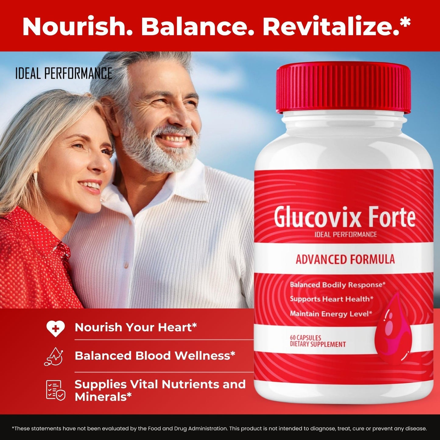 IDEAL PERFORMANCE Glucovix Capsules, 120 Count
