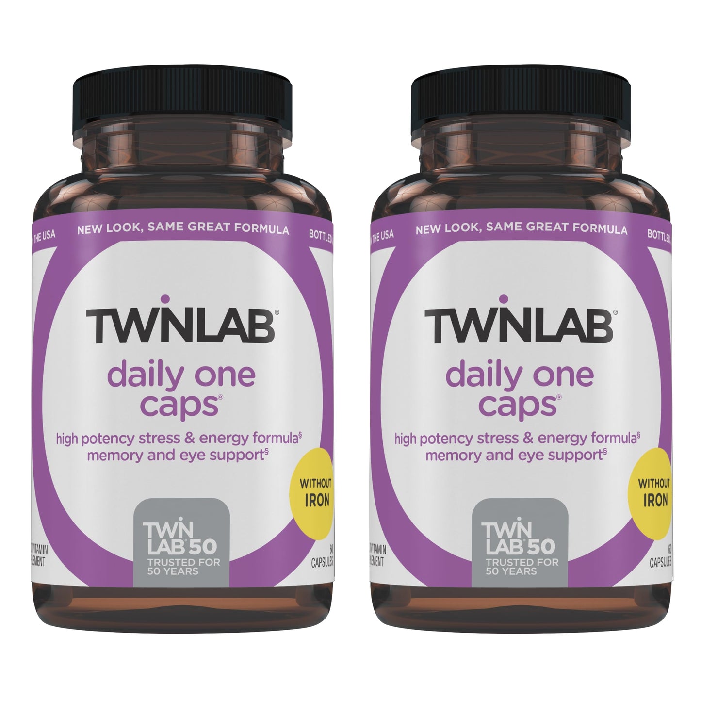 Twinlab Daily One Caps Without Iron - Nutritional Supplement with Zinc, B Vitamins, Magnesium, and More, 120 Capsules