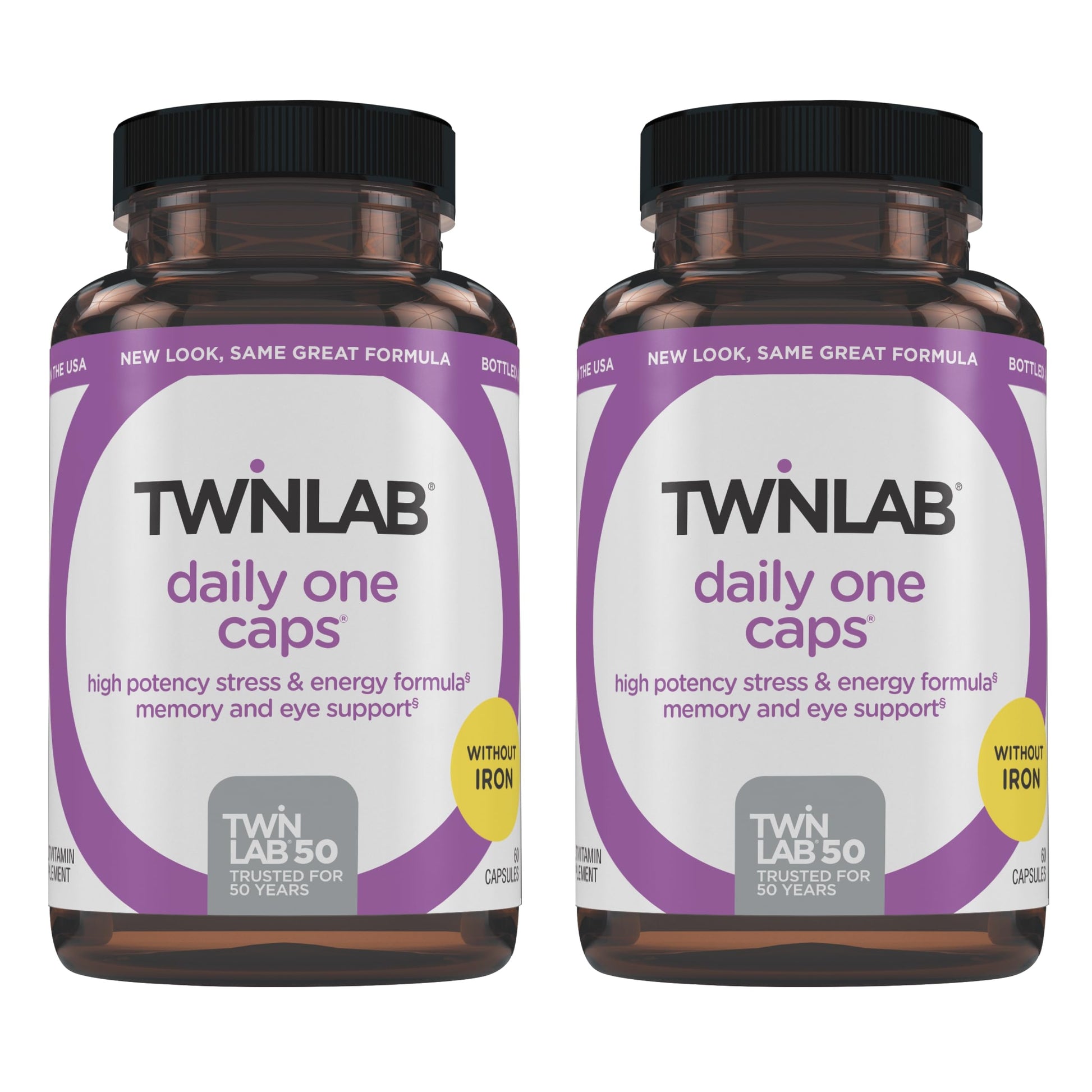 Twinlab Daily One Caps Without Iron - Nutritional Supplement with Zinc, B Vitamins, Magnesium, and More, 120 Capsules