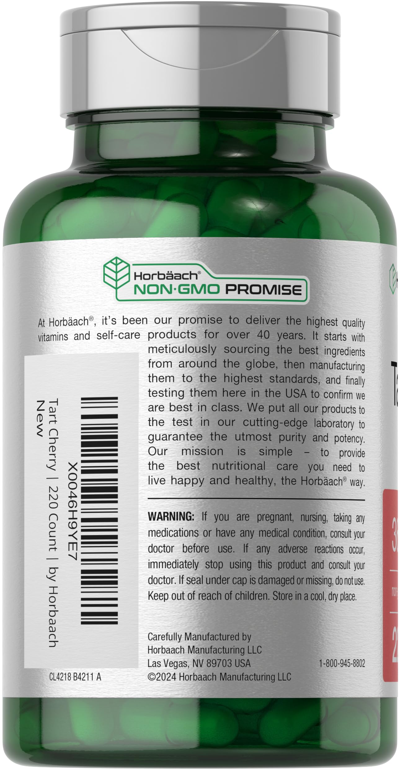 Horbäach Tart Cherry Extract Capsules 220
