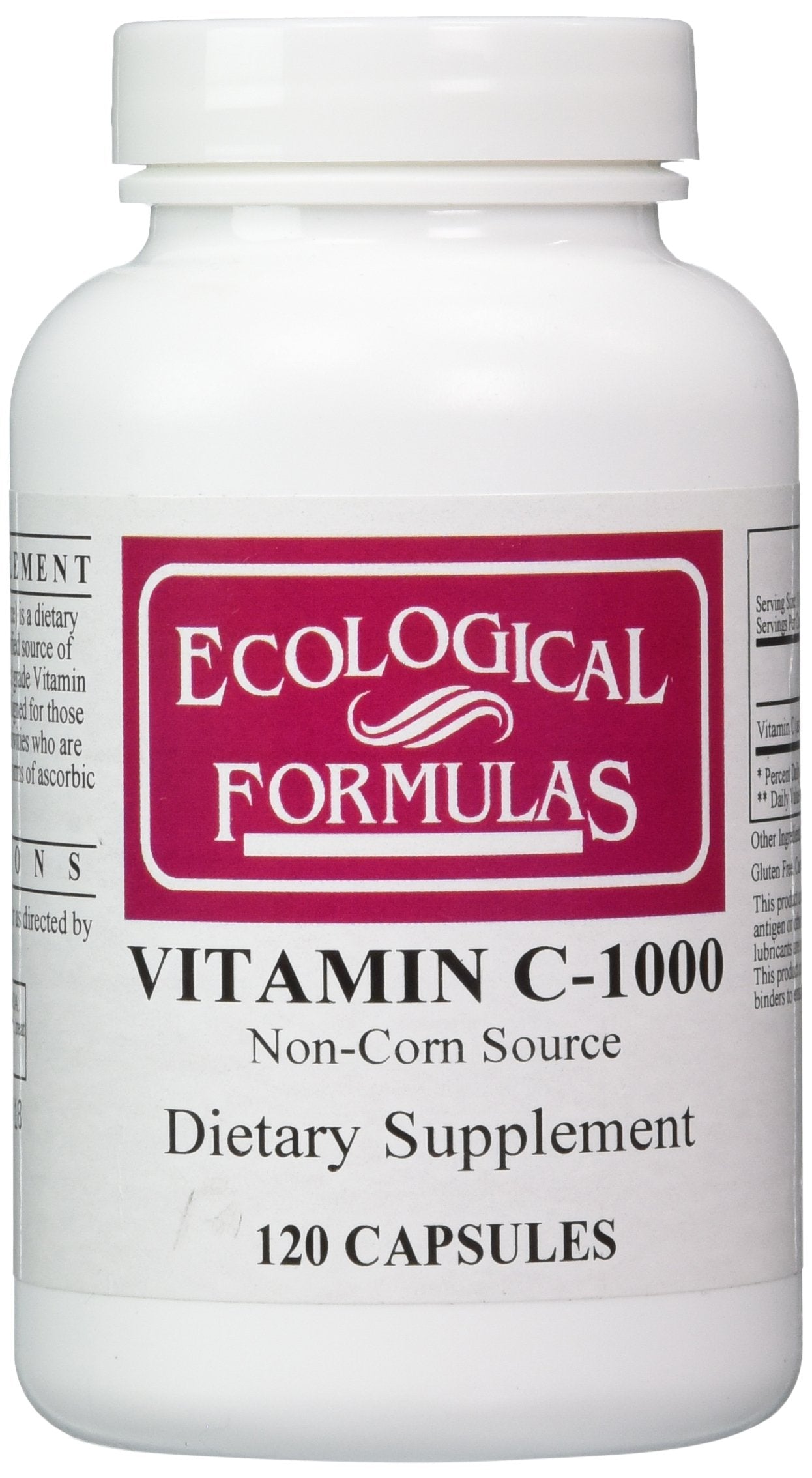 Ecological Formulas Vitamin C-1000 Capsules, 120 Count