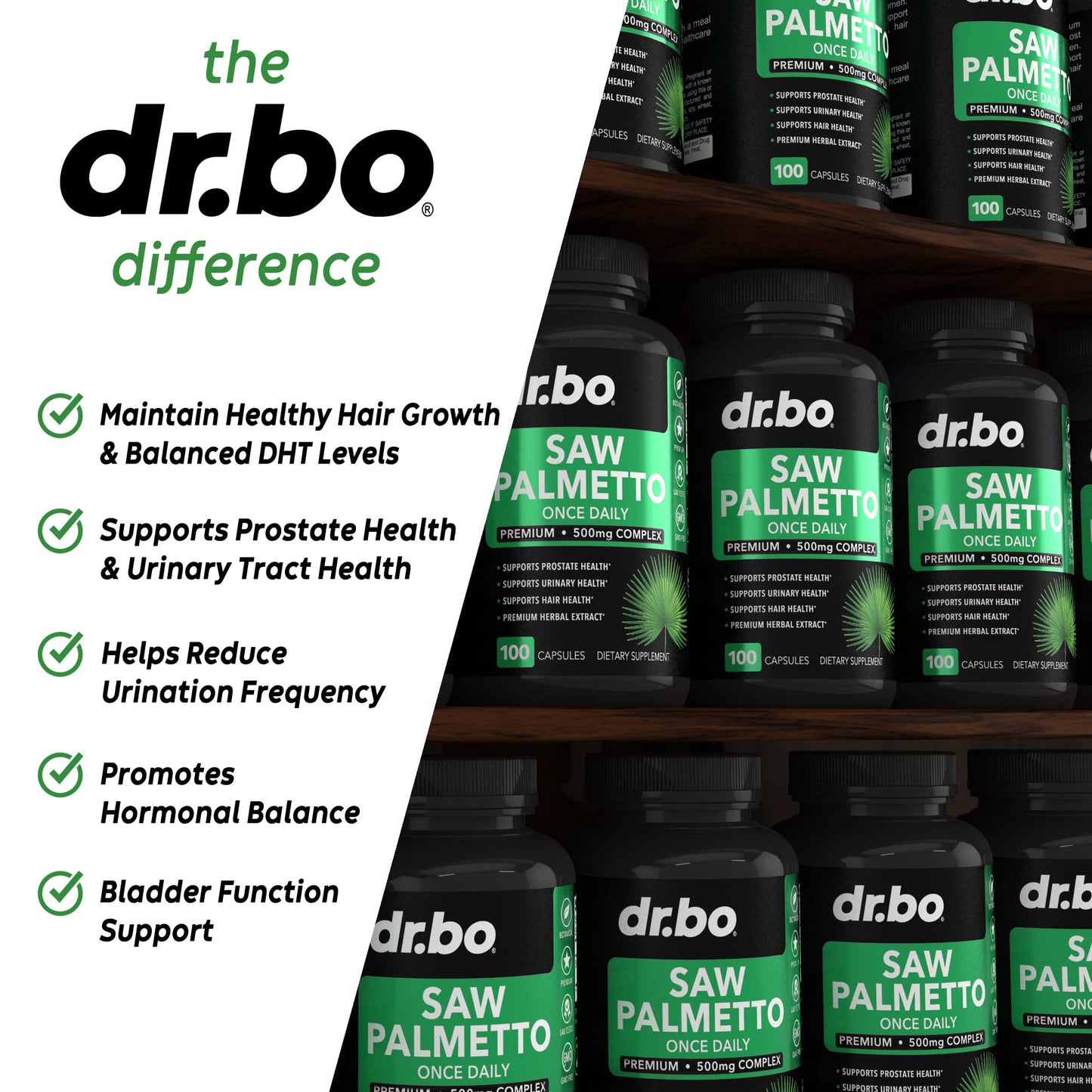 DR. BO Saw Palmetto Capsule, 100 Count
