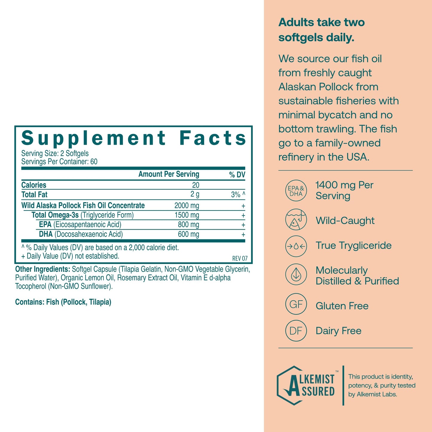 True Grace Omega-3 Fish Oil Softgels 120