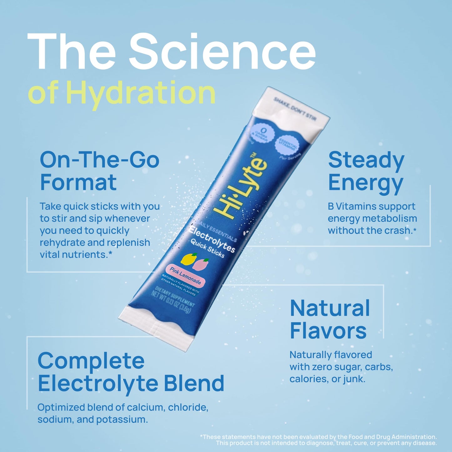 Hi-Lyte Daily Essentials Electrolytes Quick Sticks Powder 2.37 oz