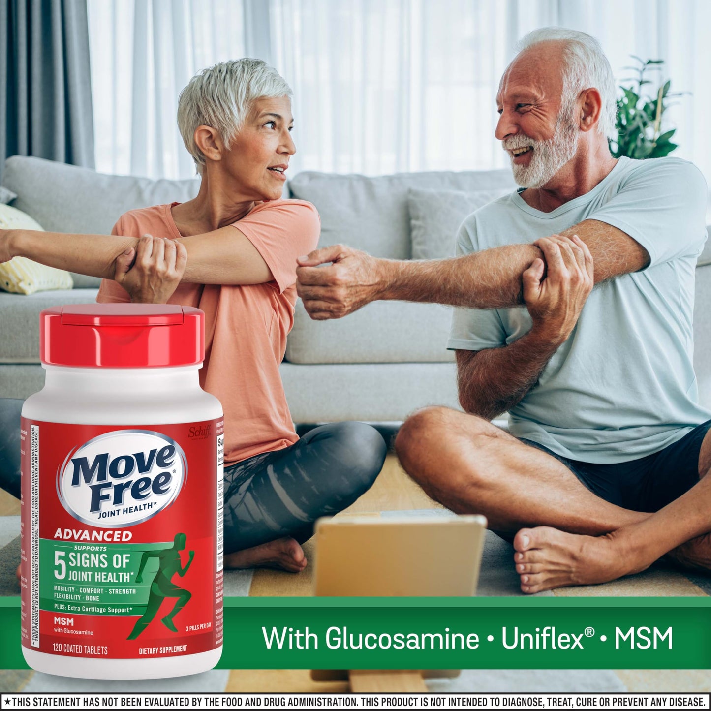 Move Free Advanced Glucosamine Chondroitin MSM Joint Support Supplement Tablets 360 Tablets