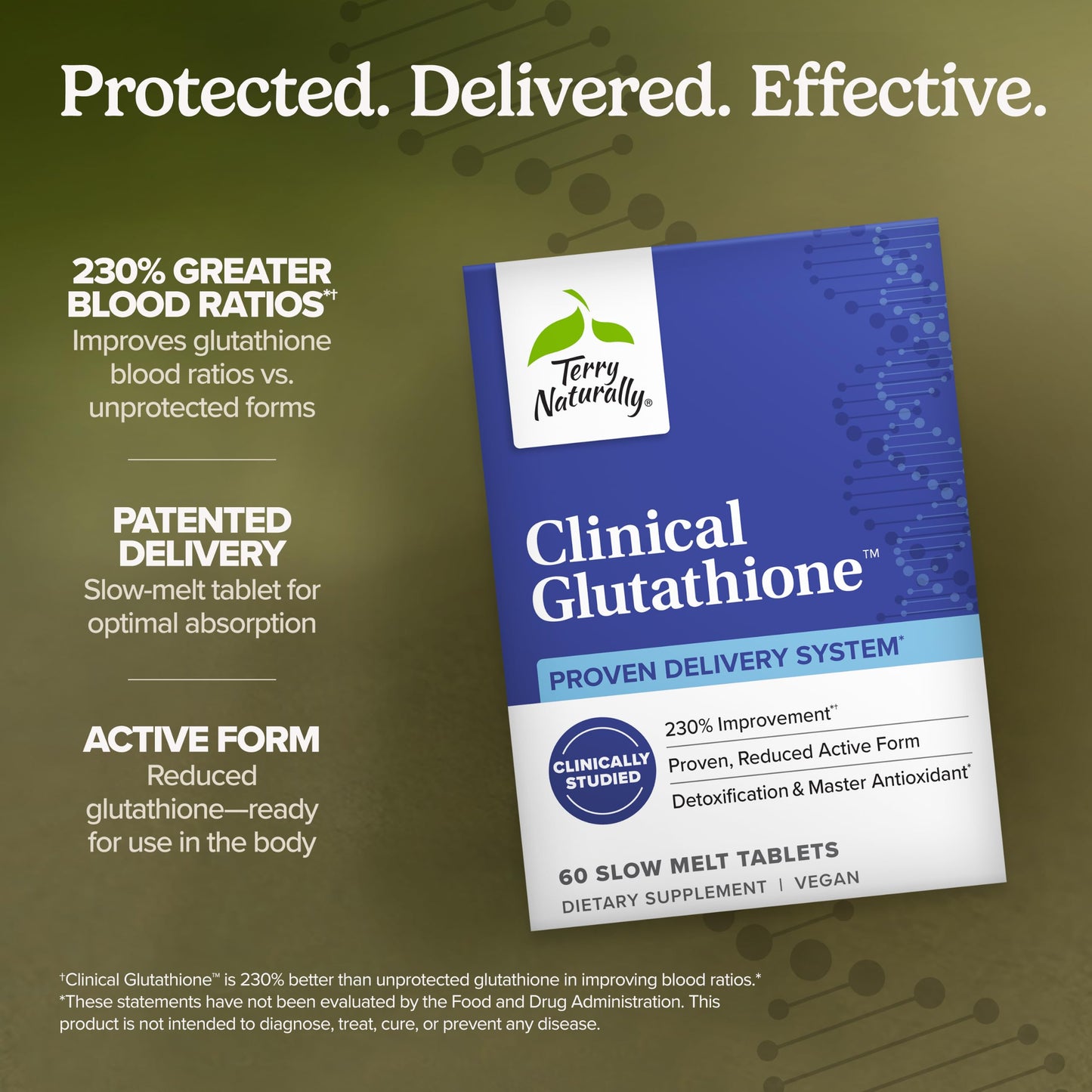 Terry Naturally Clinical Glutathione - Antioxidant & Liver 180 Tablets