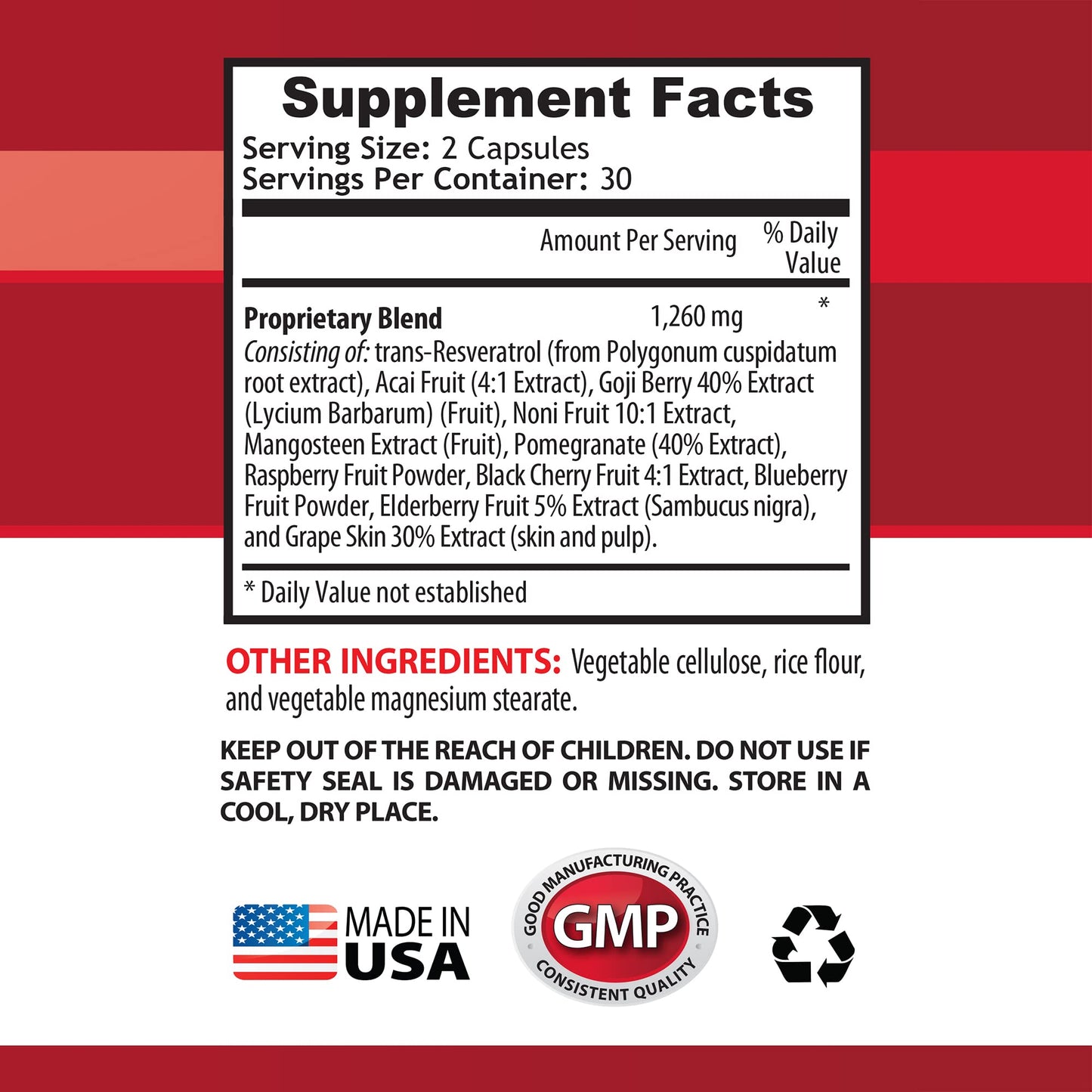 Health Solution Prime Resveratrol Supreme Complex Capsules, 180 Capsules