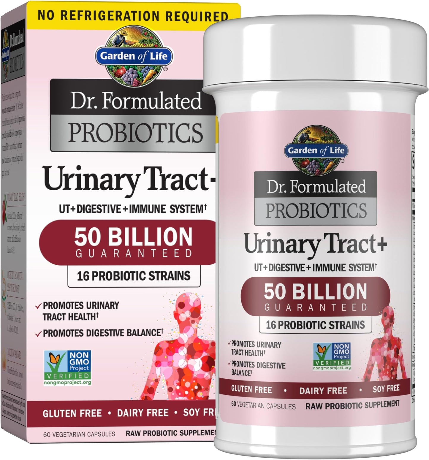 Garden of Life Dr. Formulated Probiotics Urinary Tract+ - 50 Billion CFU - Supports Digestive, Immune & Urinary Tract Health - Capsules 360