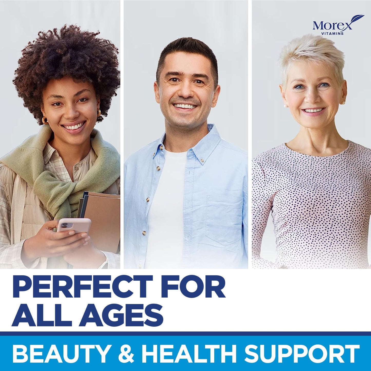 MOREX VITAMINS Biotin Collagen Keratin Supplement with Hyaluronic Acid 25,000 mcg Hair Growth Vitamins for Men and Women Thickness & Hair Loss Support Complex Stronger Nails & Healthy Skin 60 Capsules