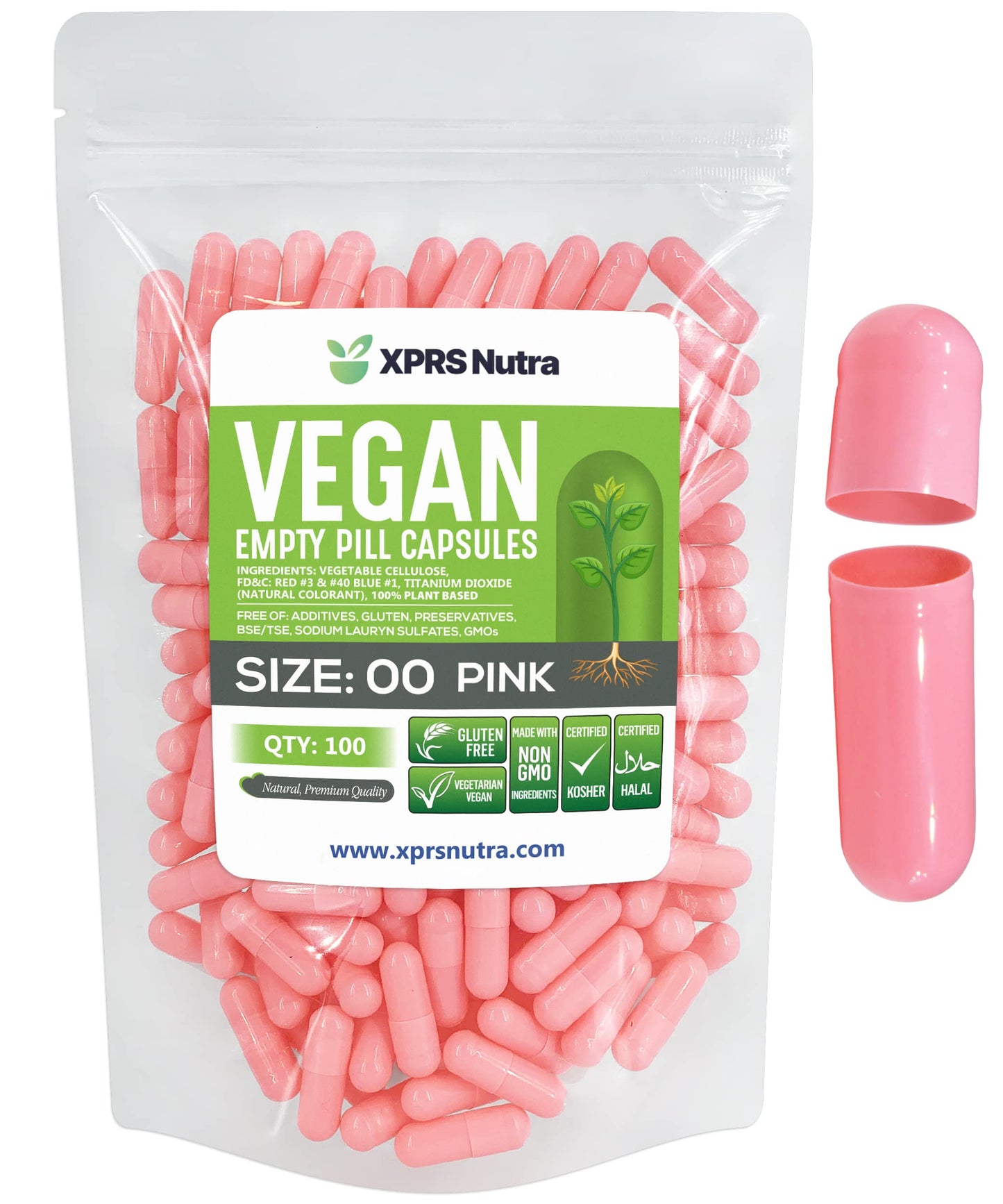 XPRS Nutra Size 00 Empty Capsules, 100 Count Capsules