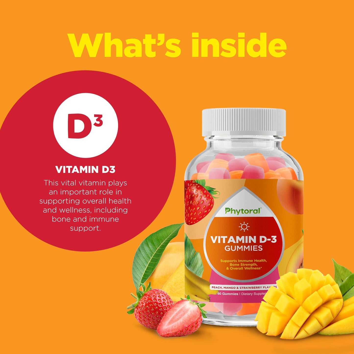 Phytoral Vitamin D3 Gummies 60 Count