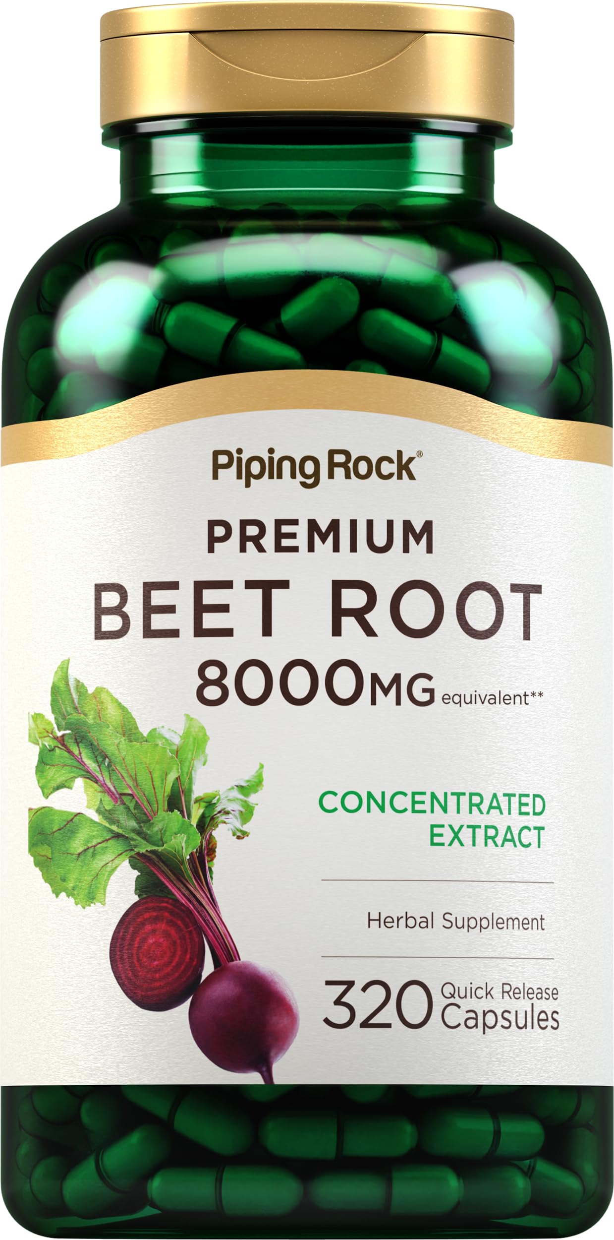 Piping Rock Beet Root Powder Capsules 320 Capsules