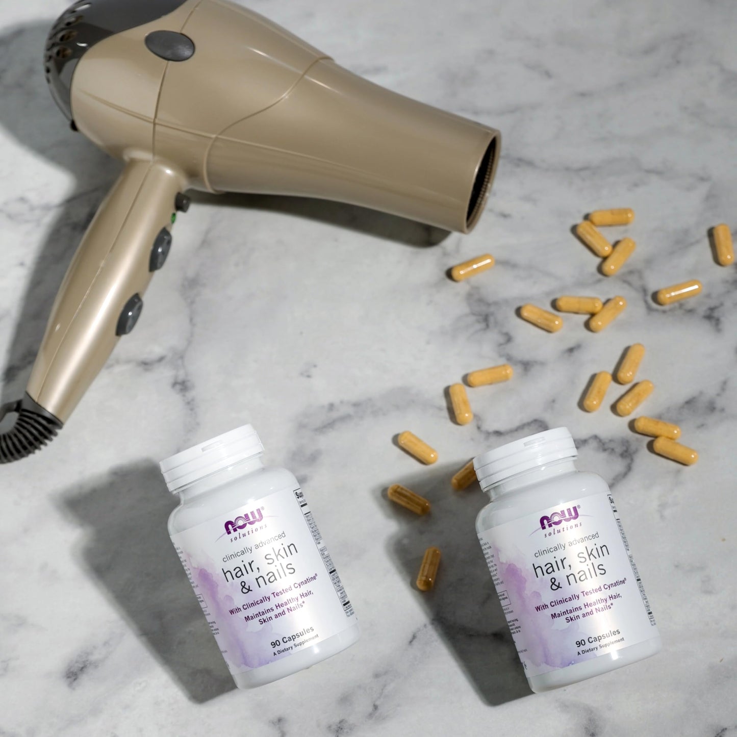 NOW Foods Hair, Skin and Nails Clinically Advanced with Cynatine 90 Veg Capsules