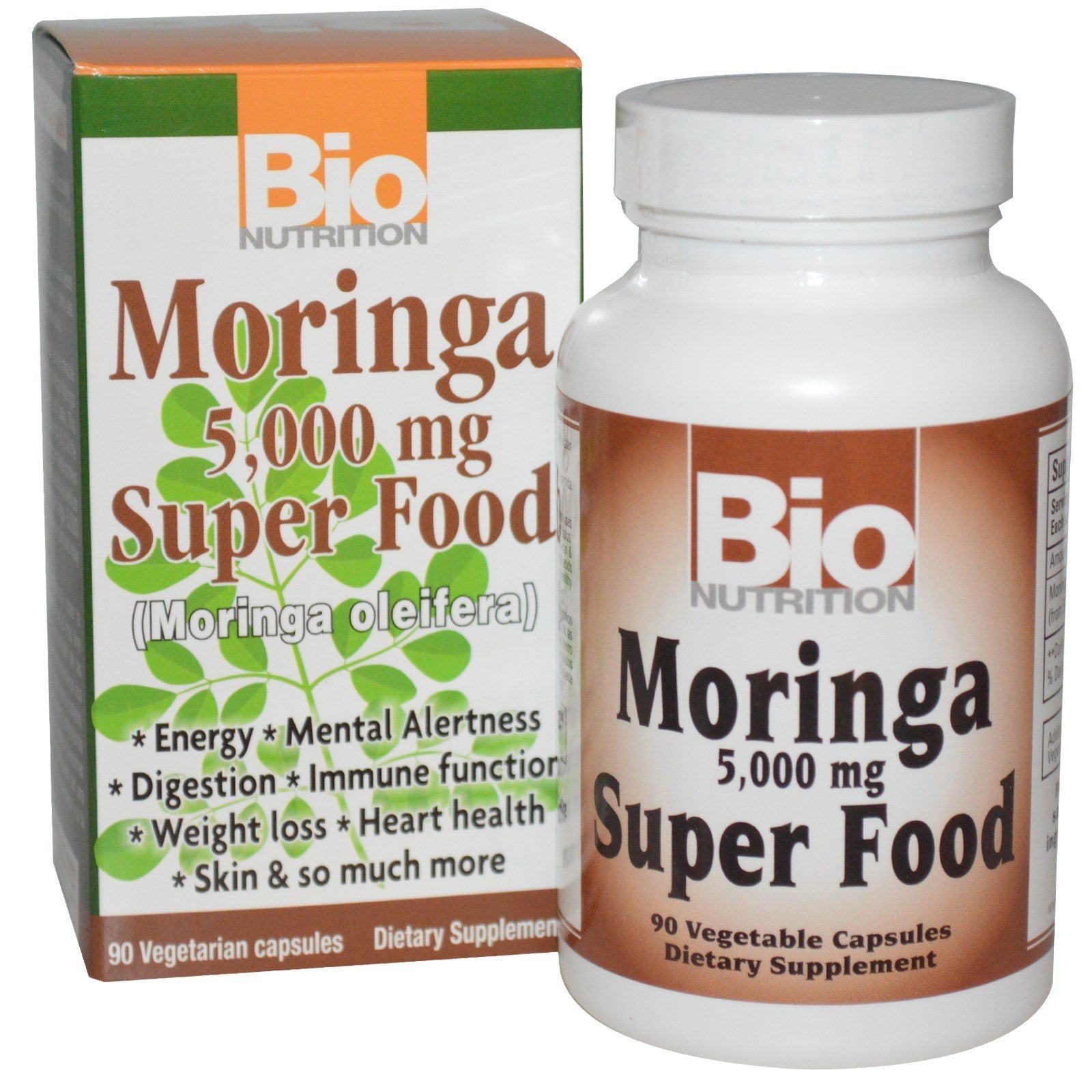 Bio Nutrition Moringa Oleifera Superfood Supplement Capsule, 90 Vegetarian Capsules