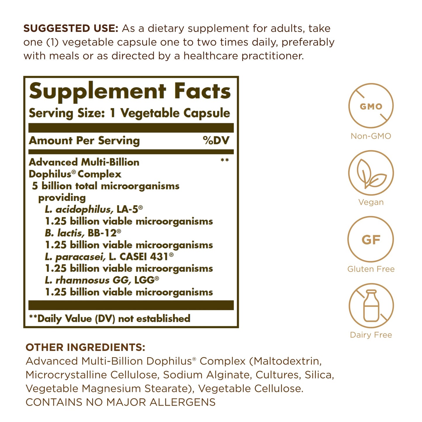 Solgar SPO Multibill Dophilus 60 Capsules