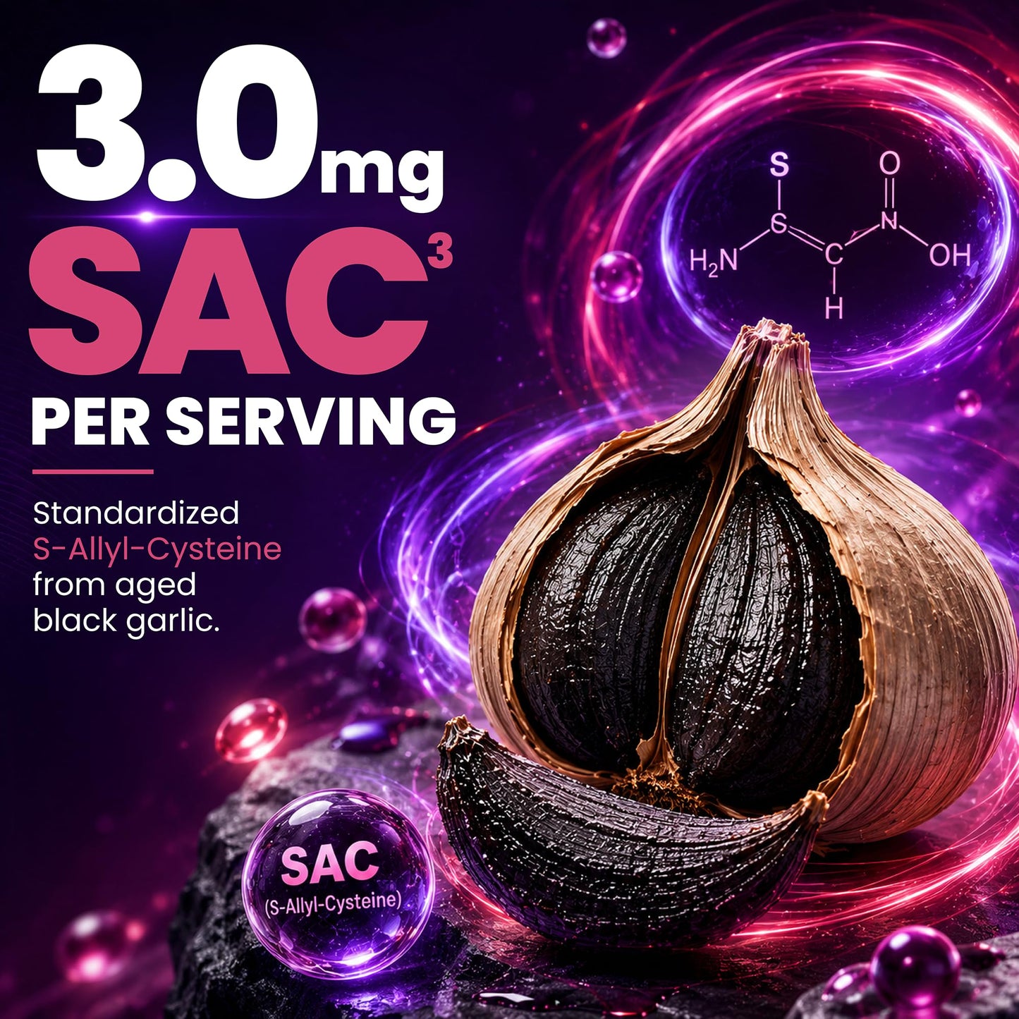 THONGPOON S-Allyl-Cysteine (SAC) Gummies, 3.0 mg per Serving, 60 Gummies