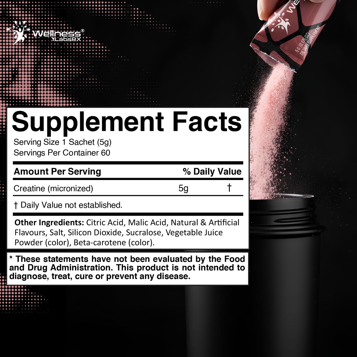 WELLNESS LABSRX Creatine Monohydrate Powder 10.5 oz