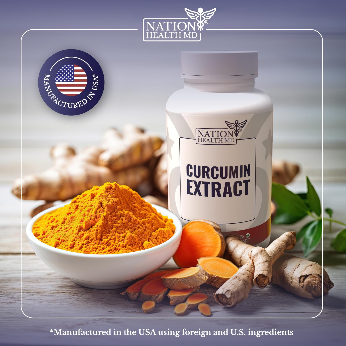 Nation Health MD Curcumin Extract Supplement Capsule, 30 Count