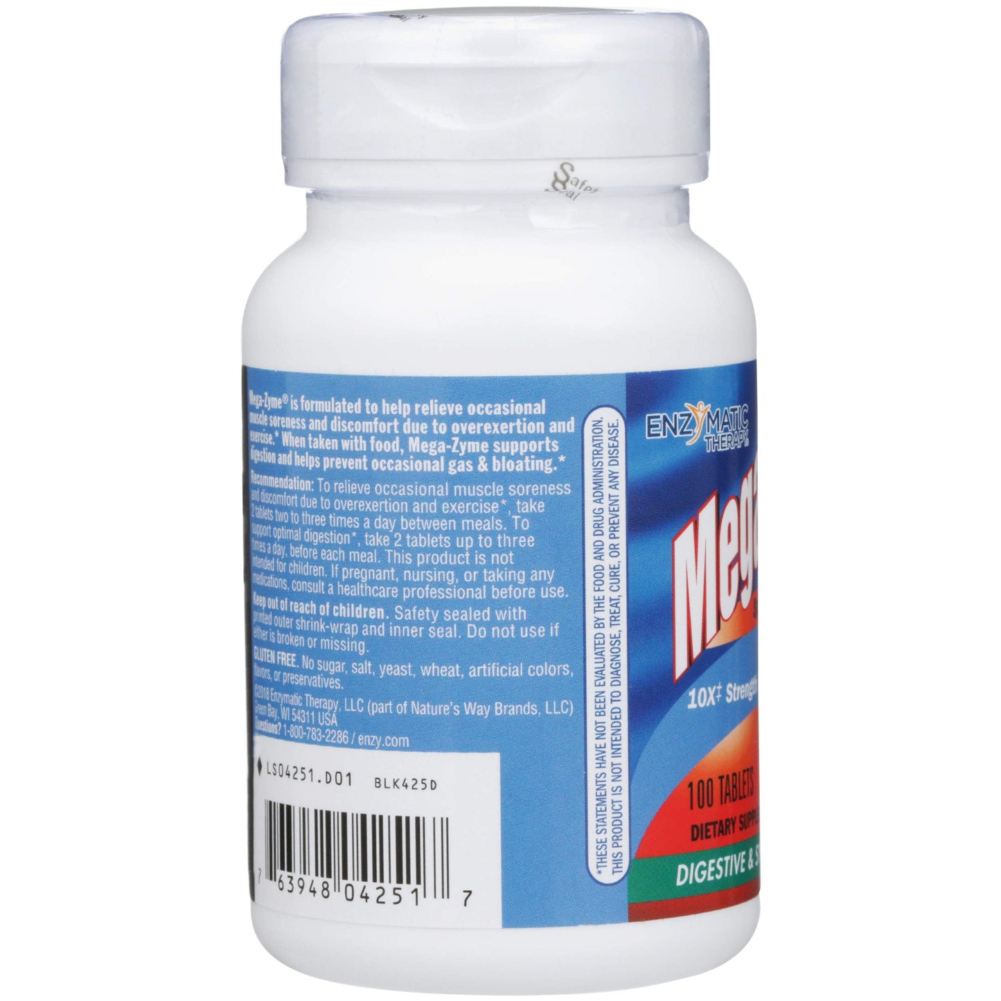 Enzymatic Therapy Mega-Zyme 10X Original Formula Tablet, 100 Count