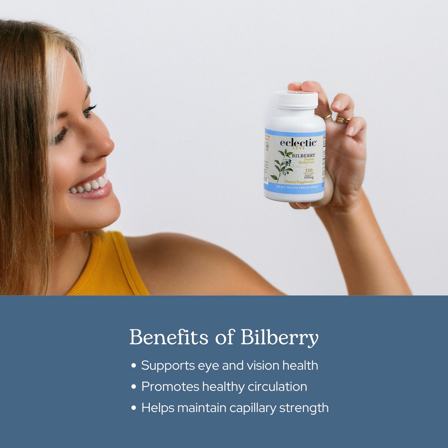 ECLECTIC INSTITUTE Bilberry Capsules, 60 Capsules