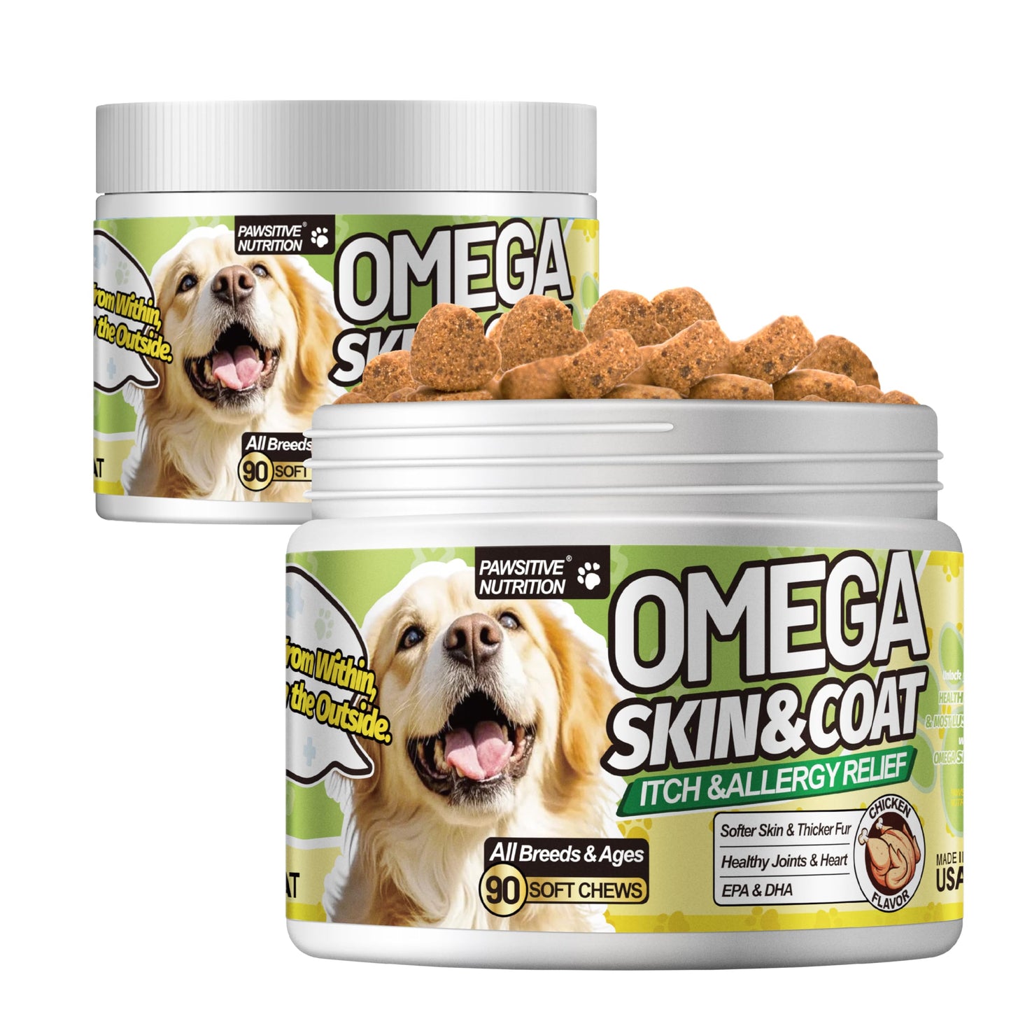 MEGNETA Omega 3-6-9 for All Dogs Chewable, 180 Chews