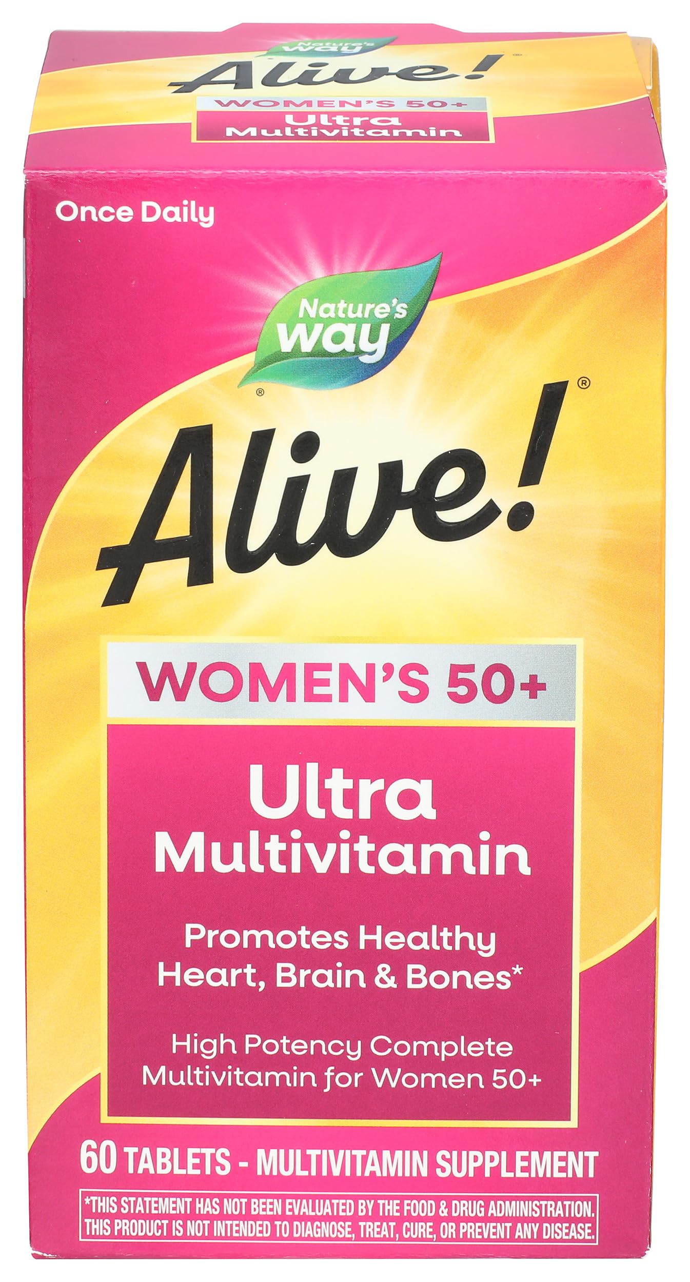 Nature's Way Multivitamin Alive Once Daily Women 50 Plus 60 Tablets
