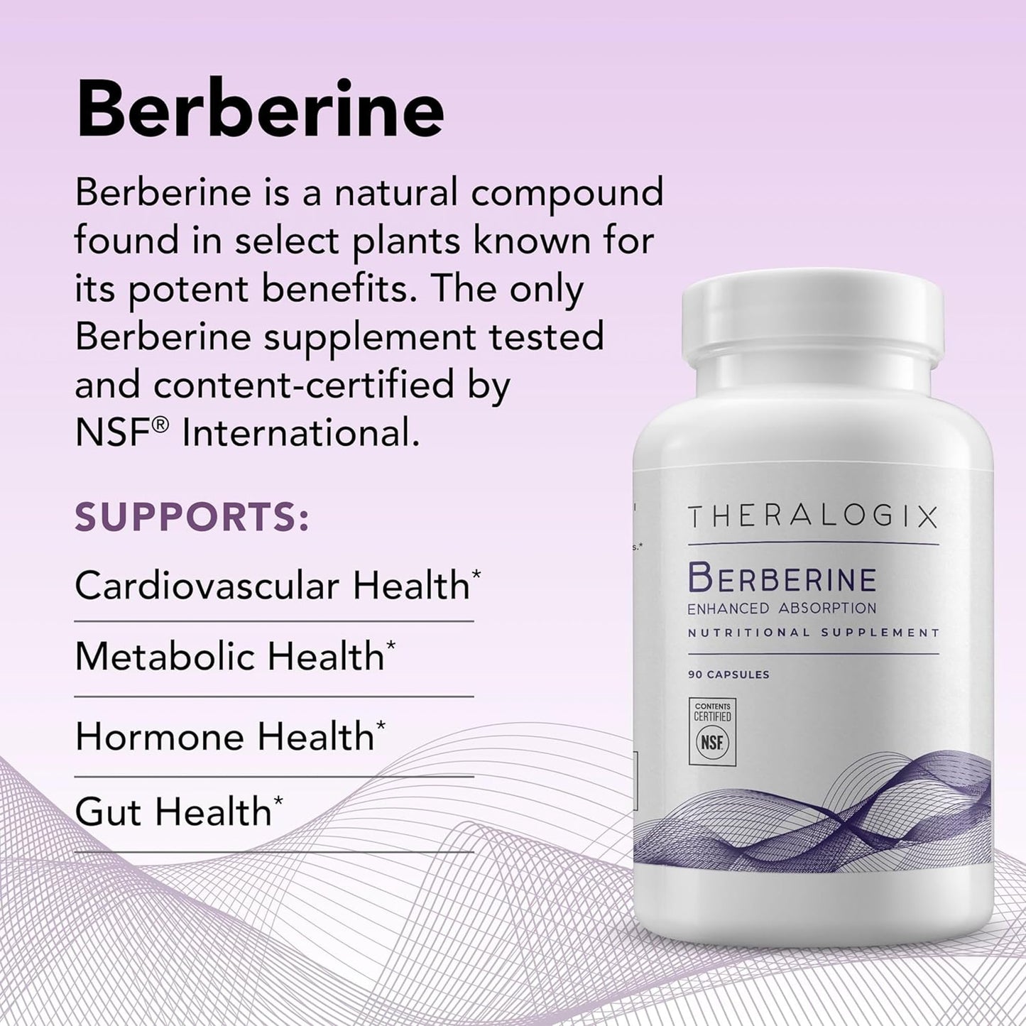 Theralogix Berberine Enhanced Absorption Capsule, 90 Count