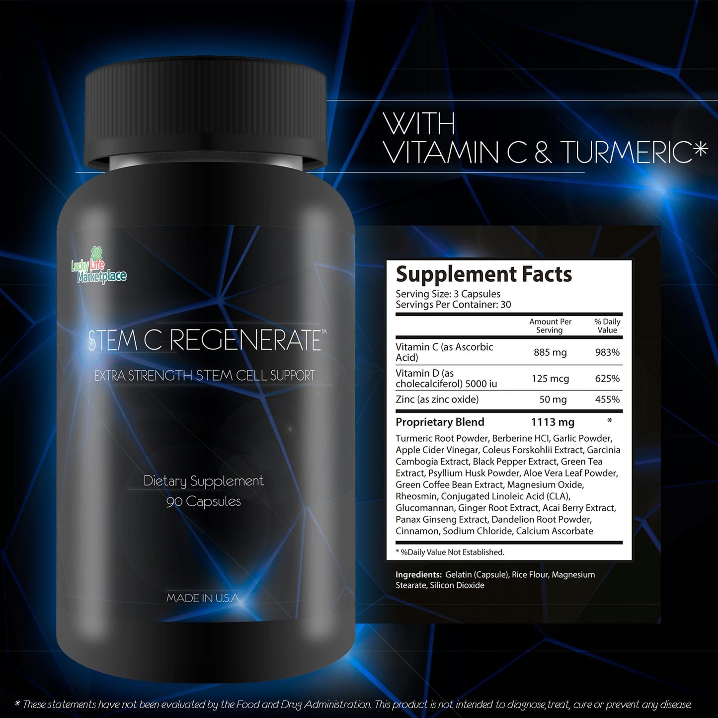 Generic Stem C Regenerate Capsule 90 Count