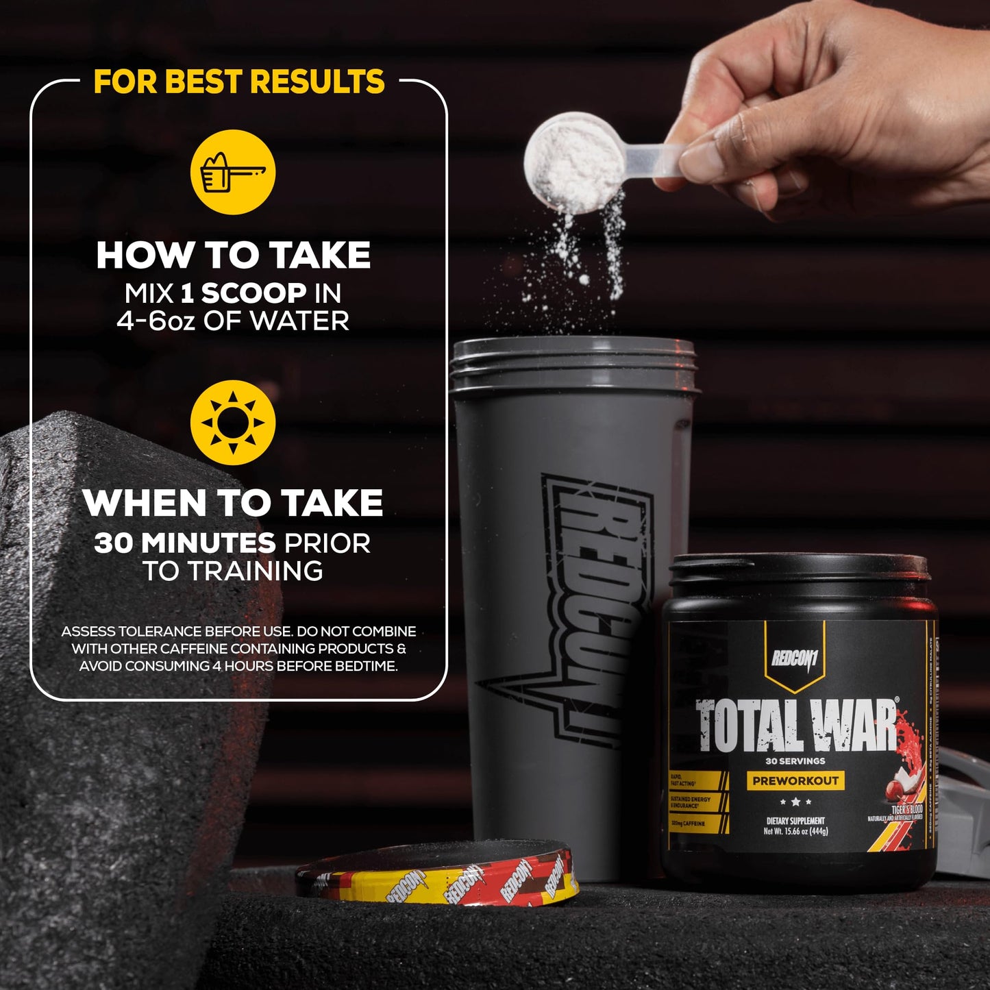 REDCON1 Total War Pre Workout Baja Bomb, Powder, 15.66 Ounce