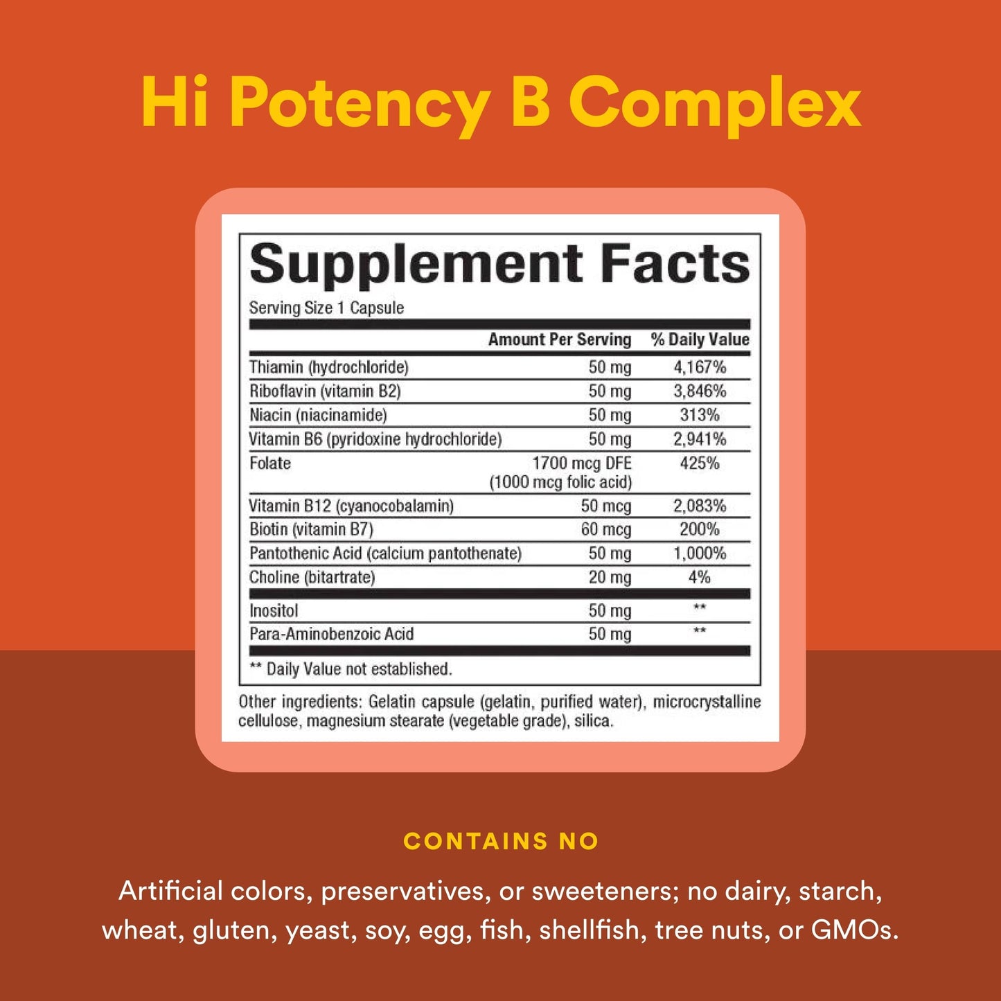 Natural Factors Hi Potency B Complex Capsule 90 Capsules