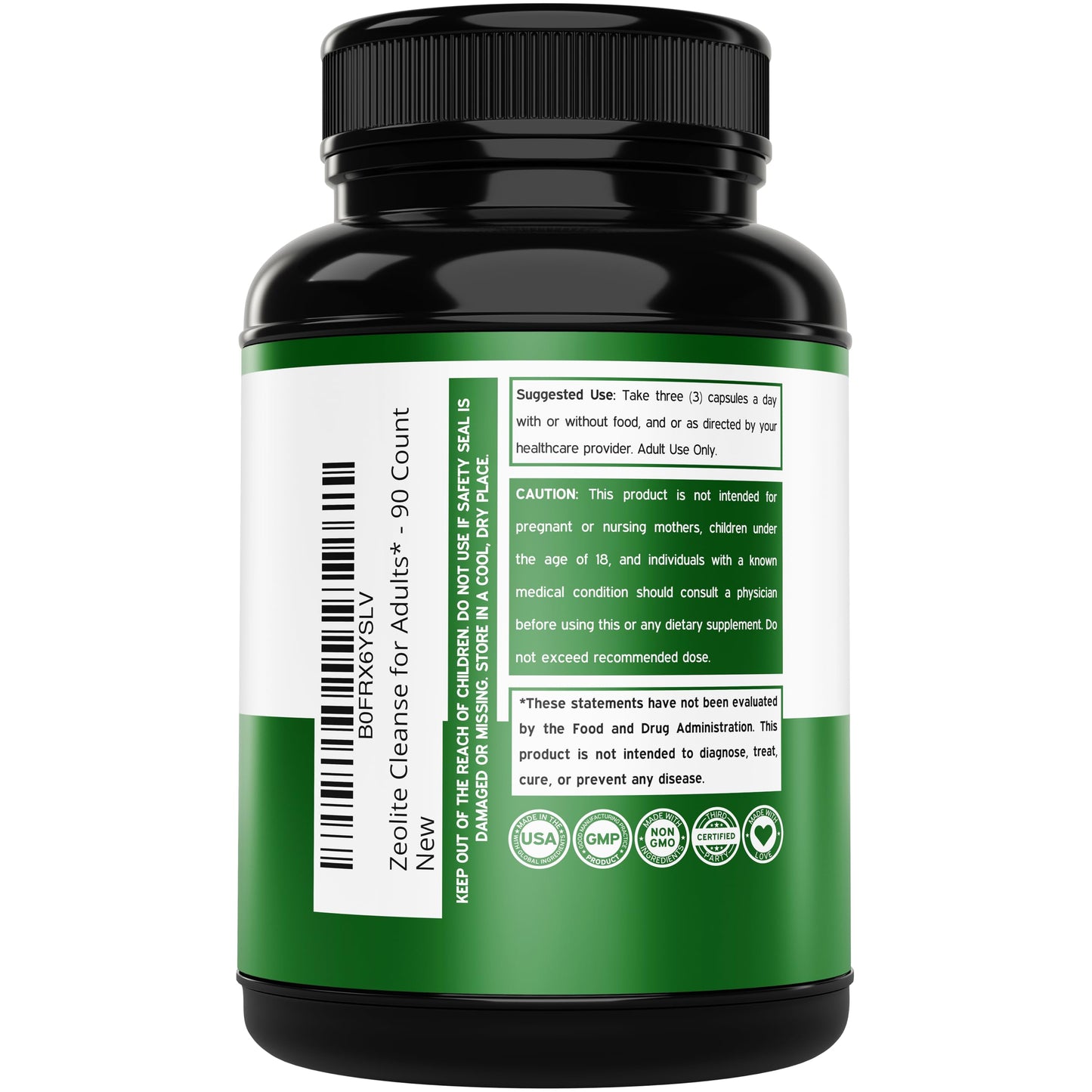 DORADO NUTRITION Zeolite Detox for Adults (12 in 1 Formula - Milk Thistle, Alpha Lipoic Acid, N-Acetyl-L-Cysteine, Spirulina Powder & More) Zeolite Cleanse Supplement Immune Support for Adults - 90 Vegan Capsules
