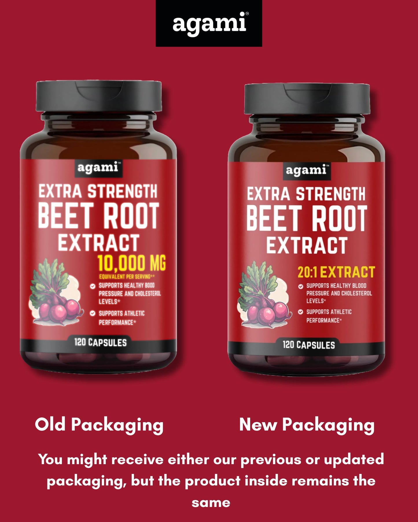 Agami Beet Root Capsules 120 Capsules