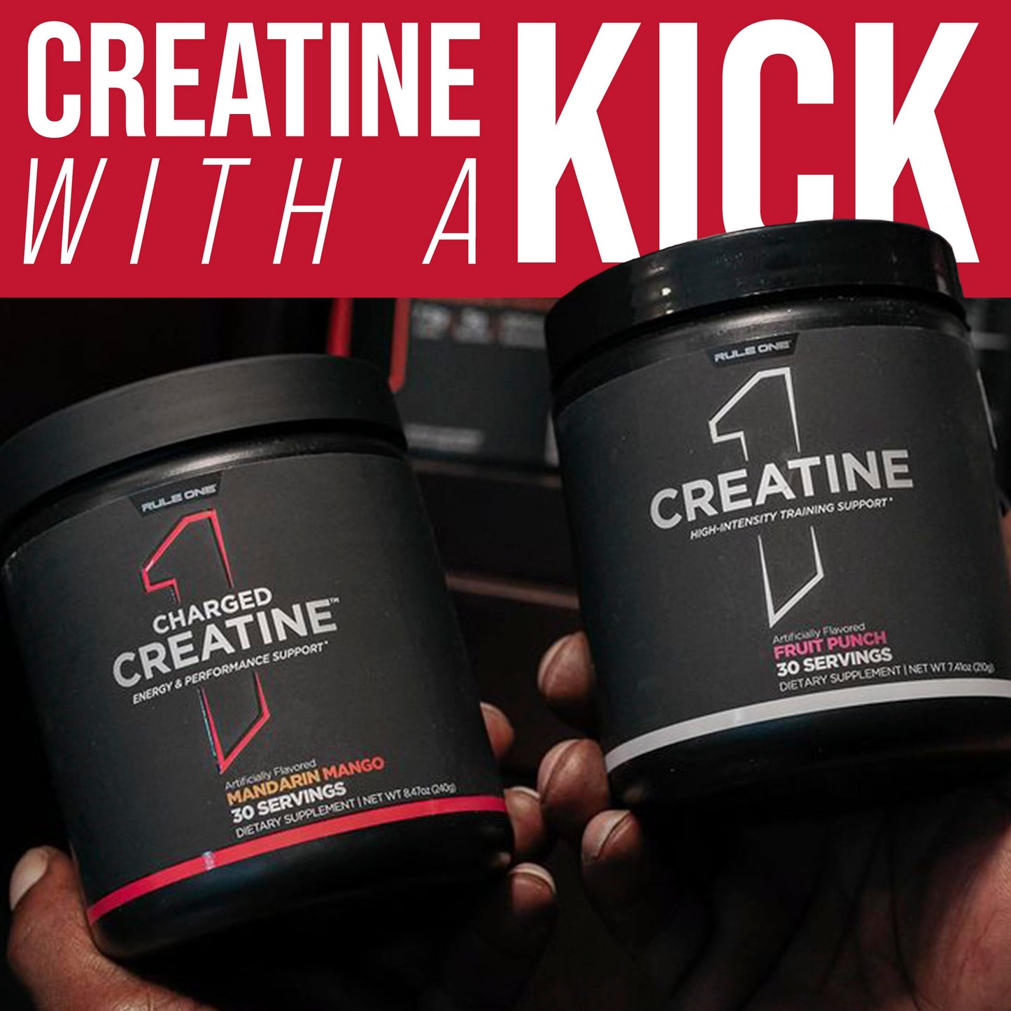 Rule 1 Proteins Charged Creatine Snow Cone Powder 8.74 Ounce