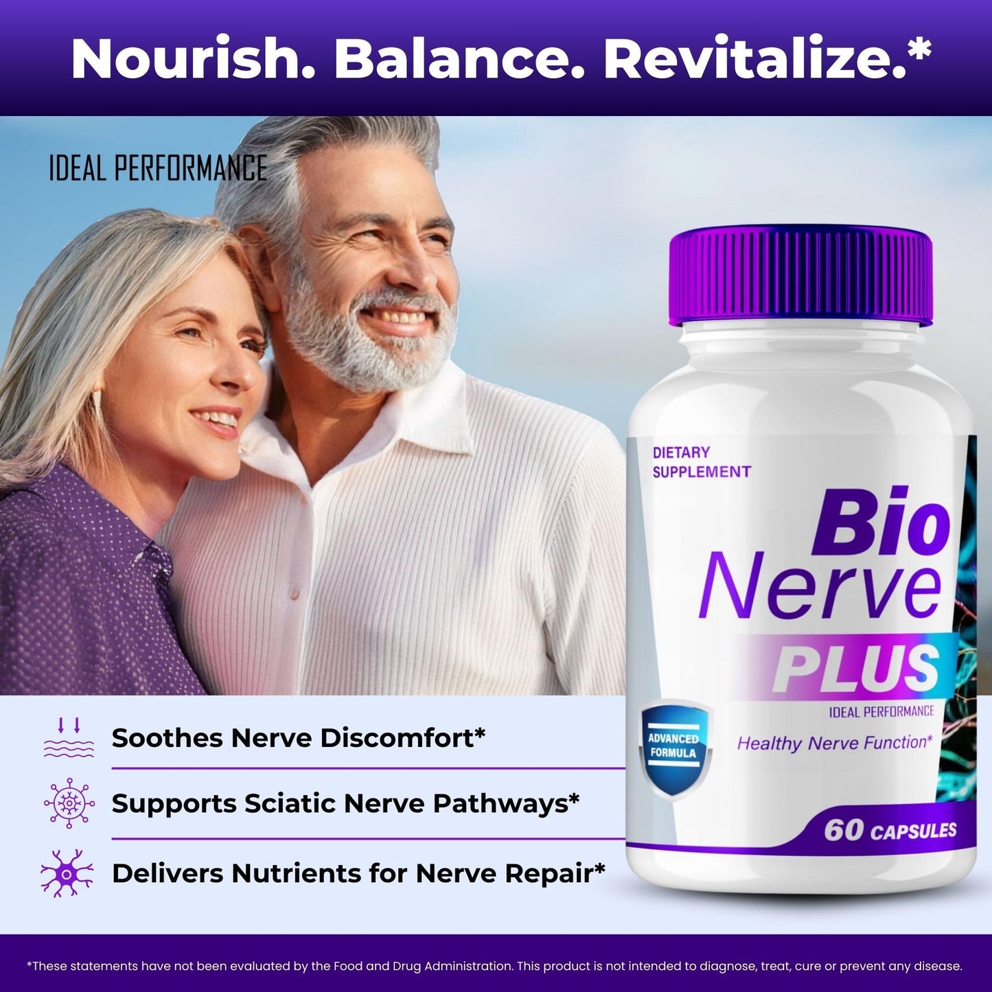 IDEAL PERFORMANCE Bio Nerve Plus Capsules, 60 Count