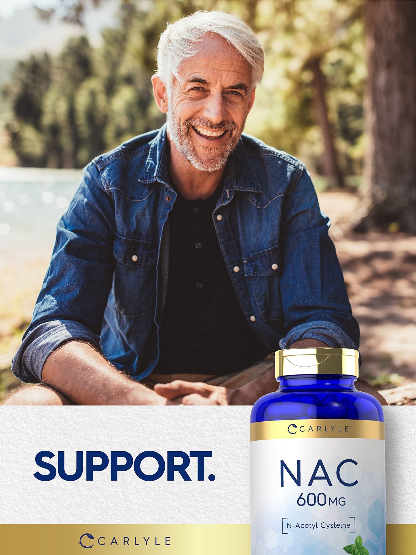 Carlyle NAC N-Acetyl Cysteine 600mg Capsules 180 Count