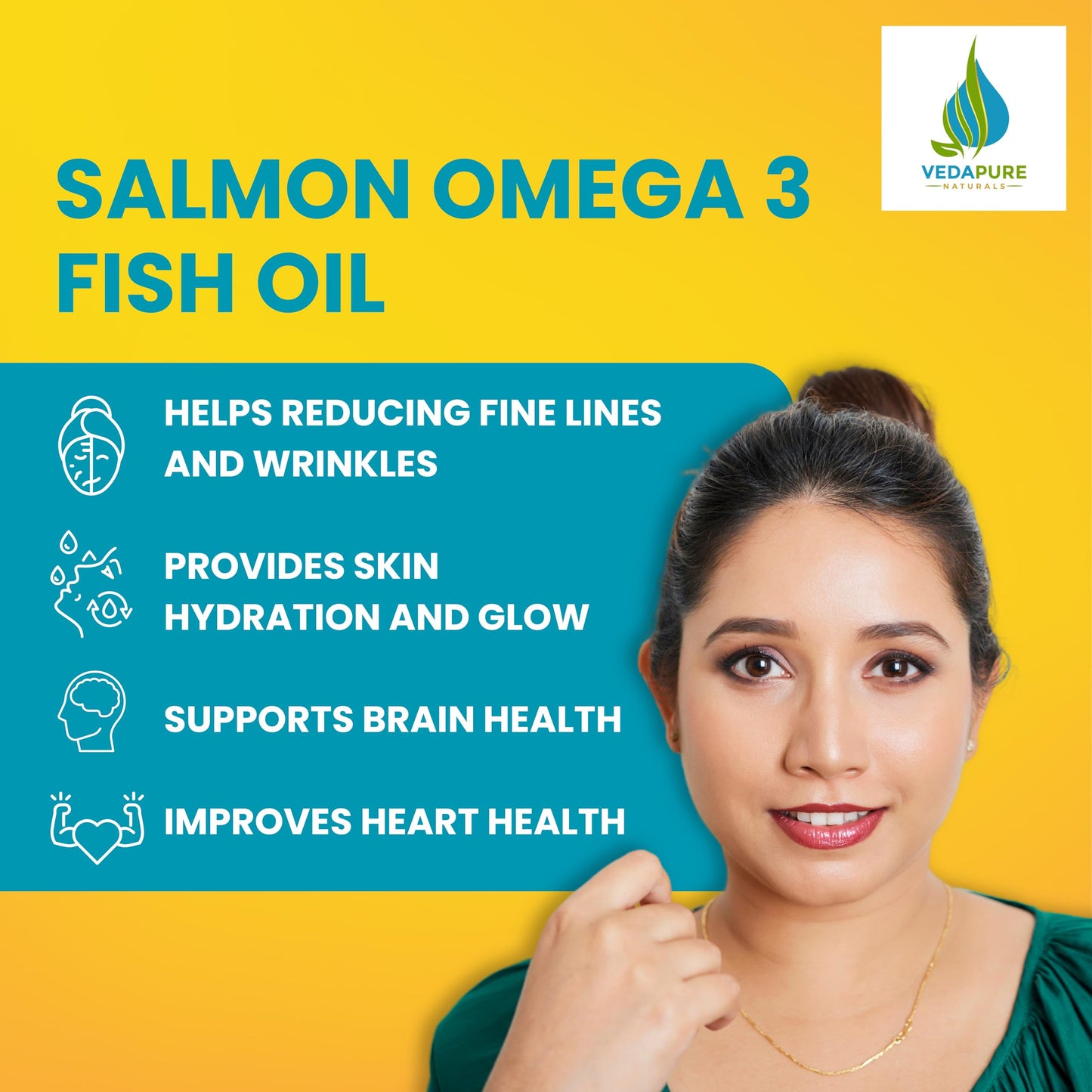 Vedapure Omega-3 Fish Oil Softgels, 60 Count