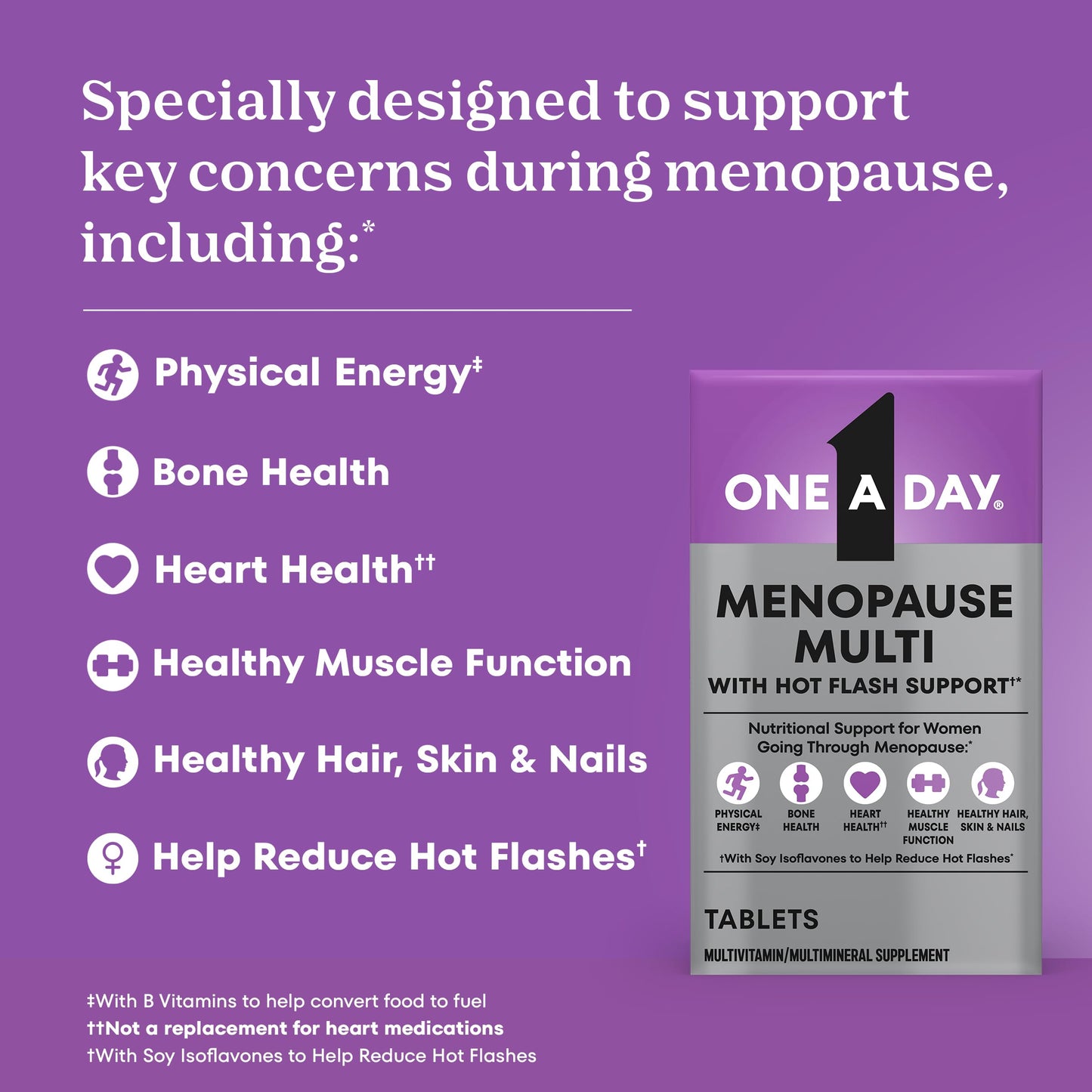 ONE A DAY Women's Menopause Multivitamin Tablet, 50 Count