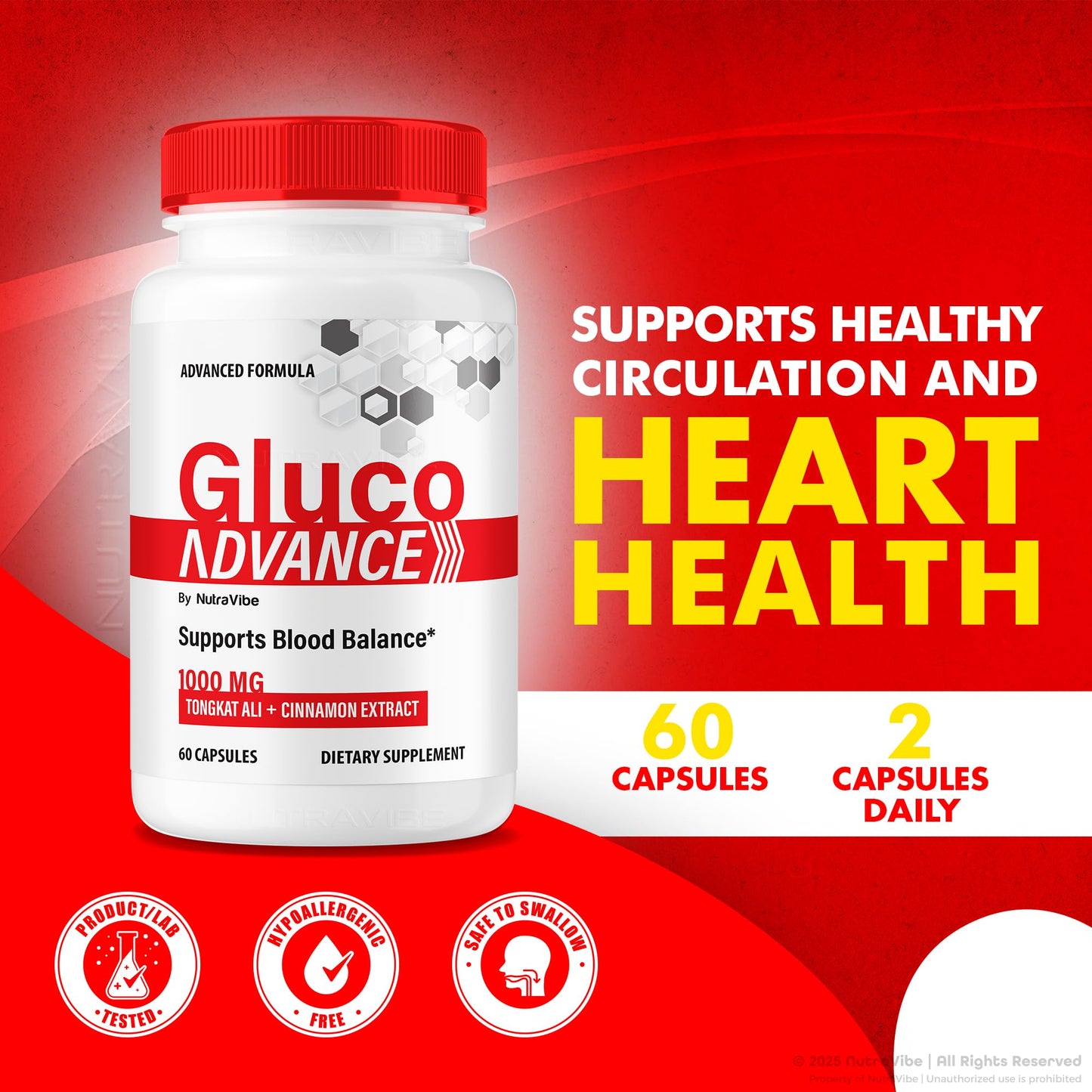 NutraVibe Gluco Advance Capsule 60 Count