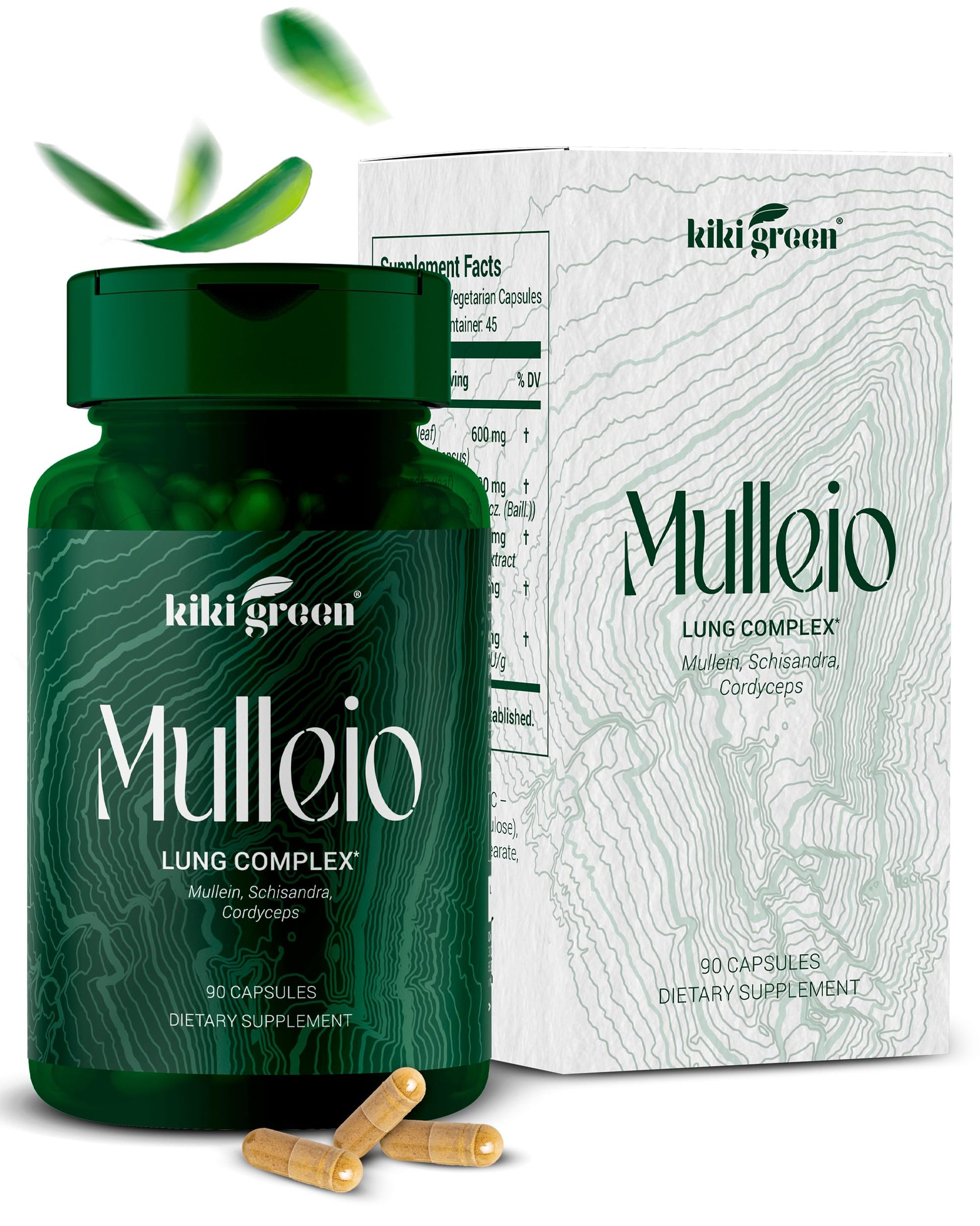 KIKI Green Mulleio Lung Health Capsules, 90 Count