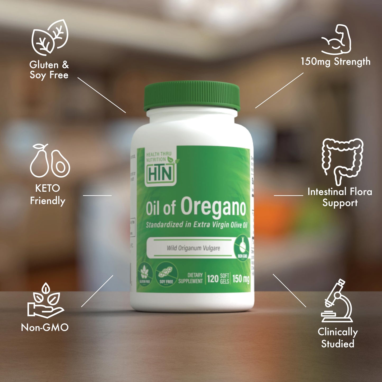 Health Thru Nutrition Oil of Oregano Softgels 120 Count