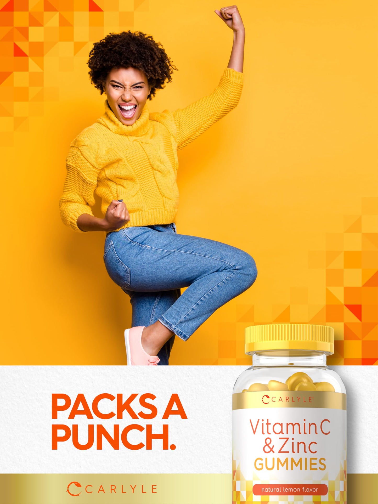 Carlyle Vitamin C and Zinc Gummies, 70 Count