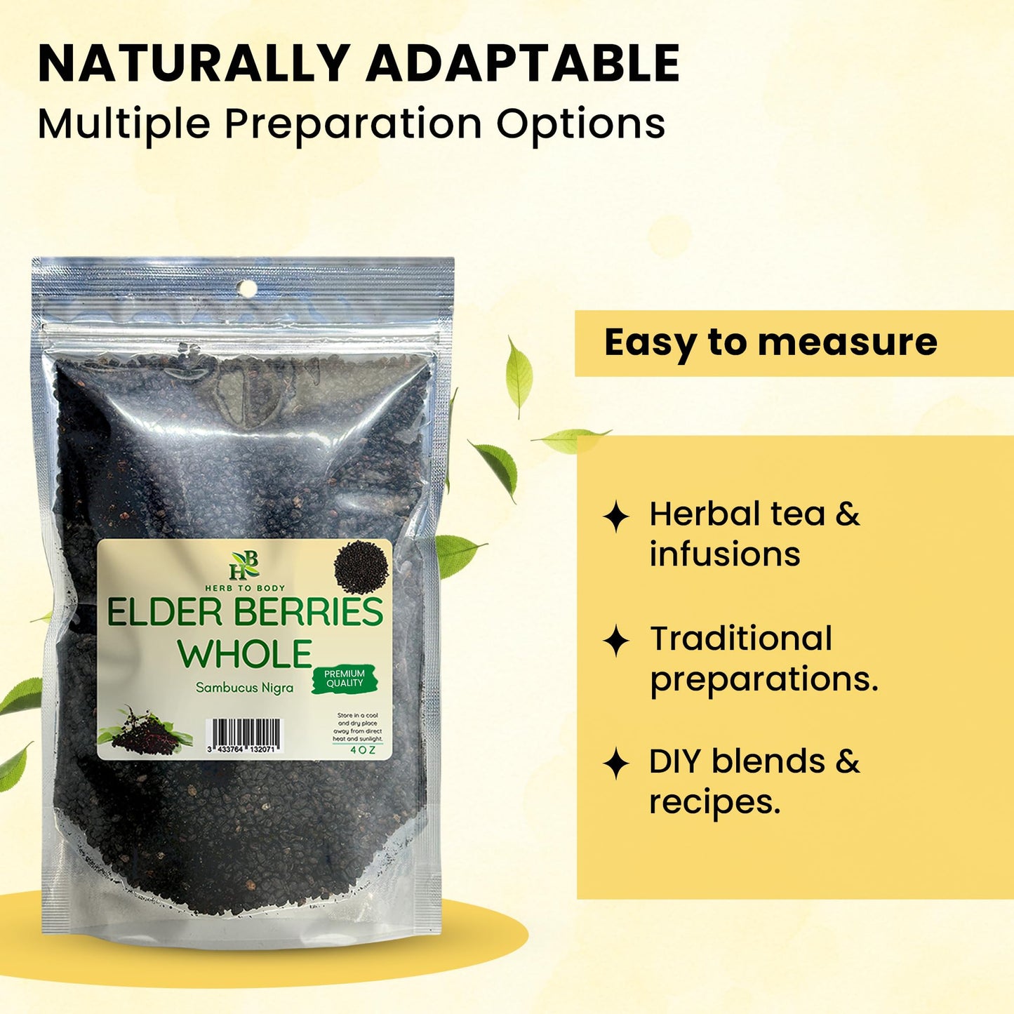 Herb To Body Organic Elderberry Dried Whole Capsule 1 Count