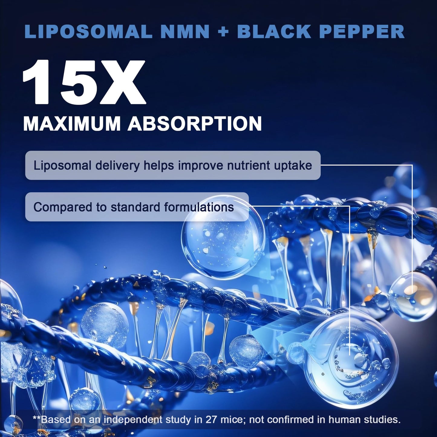 LanranBee Liposomal NMN Supplement Complex 60 Capsules
